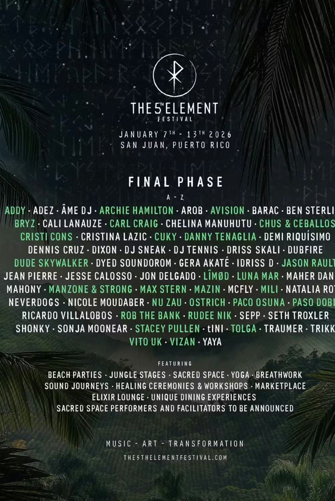 Danny Tenaglia - The 5th Element Festival Puerto Rico Jan 2026