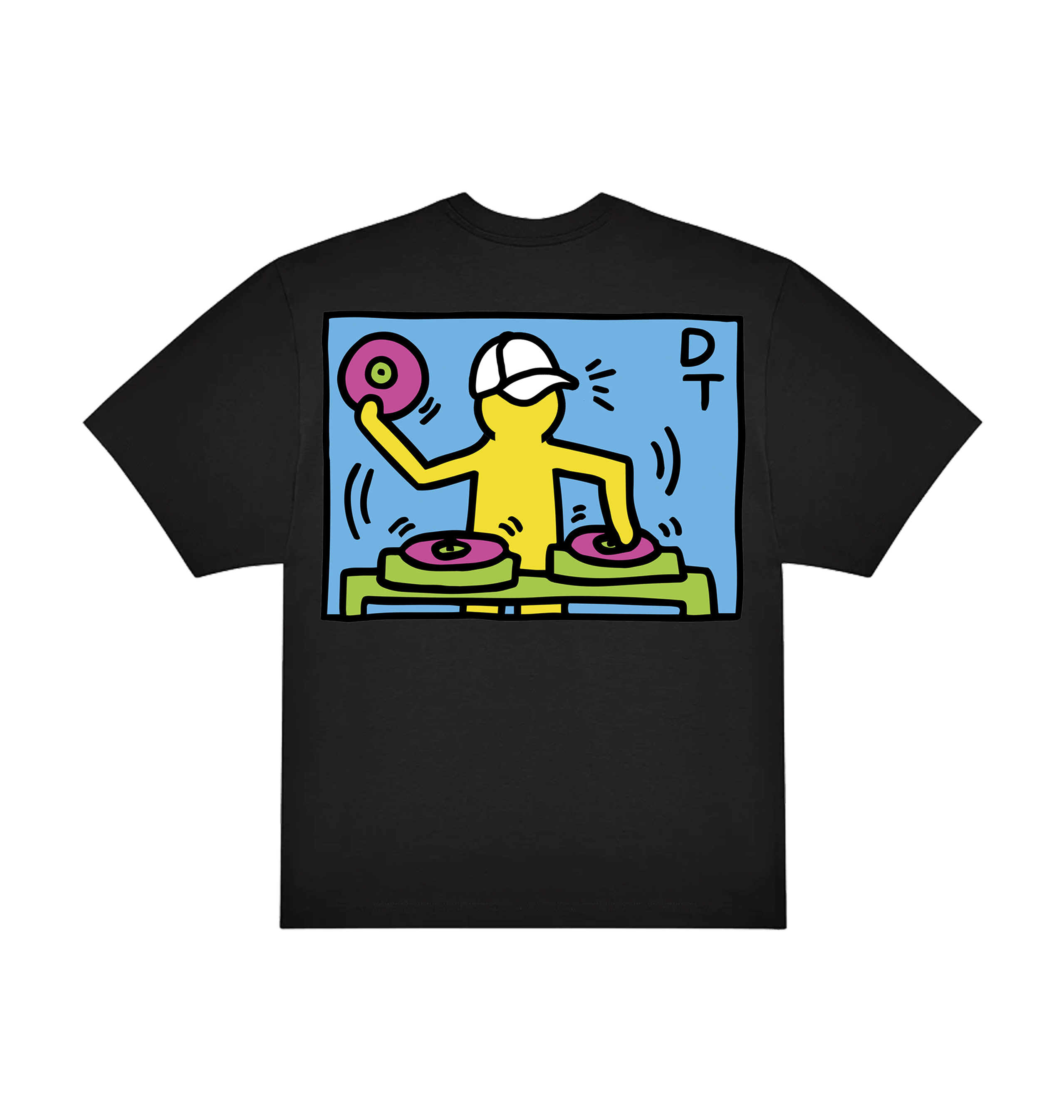 Black Printed T-shirt Back