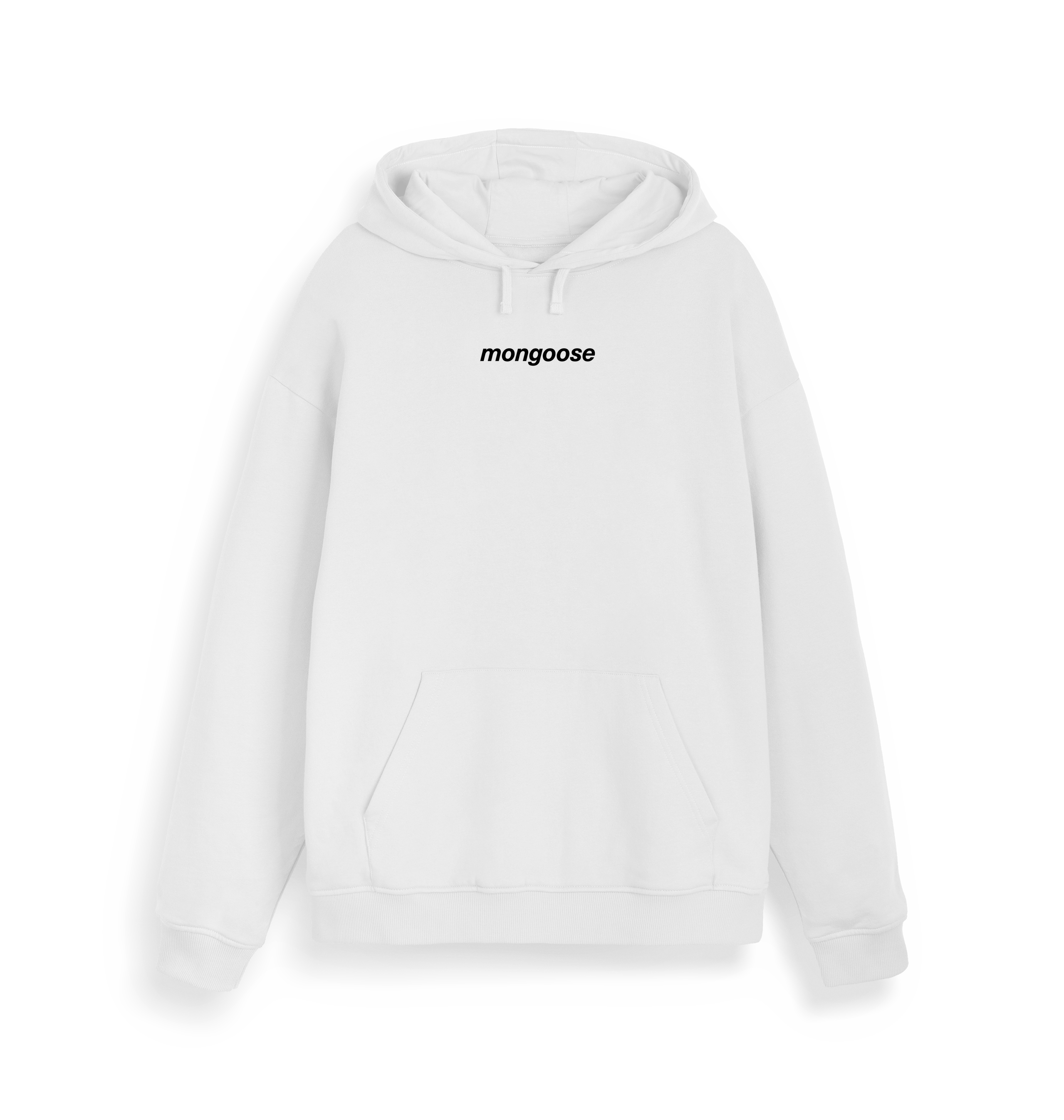 LNOE Mongoose Unisex White Hoodie-Essential Republik-Essential Republik
