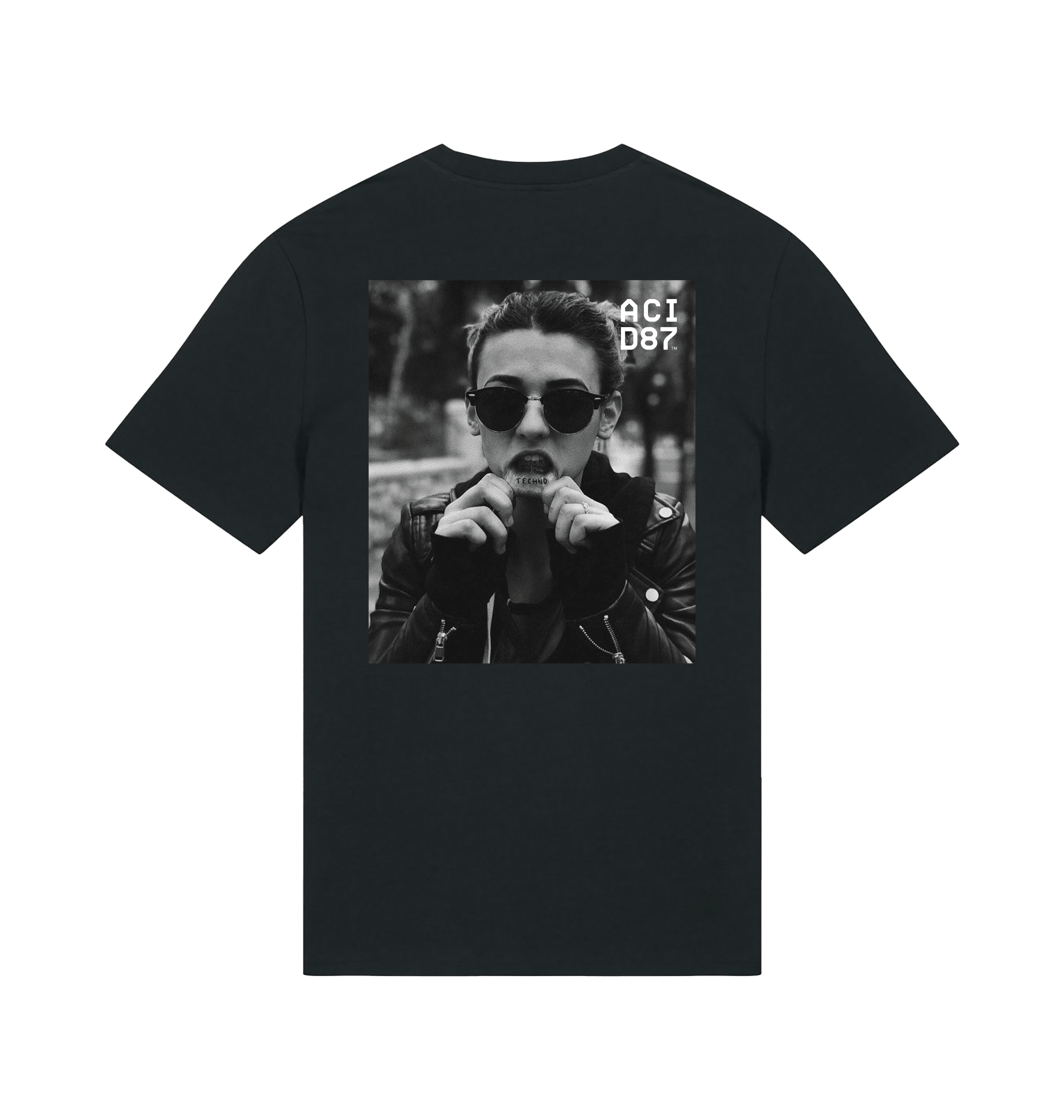 Acid87 Don't Give Lip Unisex Organic Black T Shirt-Essential Republik-Essential Republik