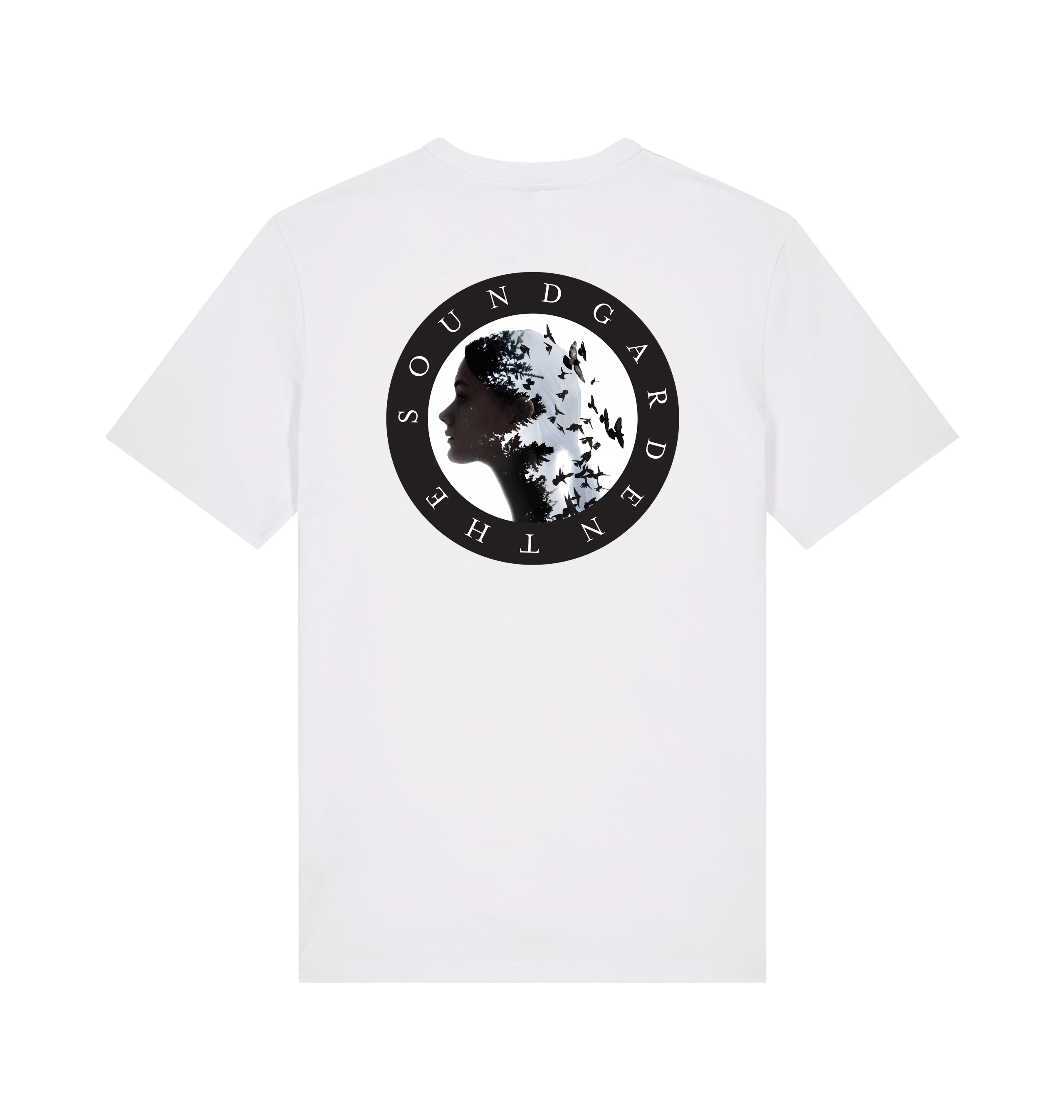 The Soundgarden Girl And Birds Front And Back Print Unisex Organic T Shirt-The Soundgarden-Essential Republik