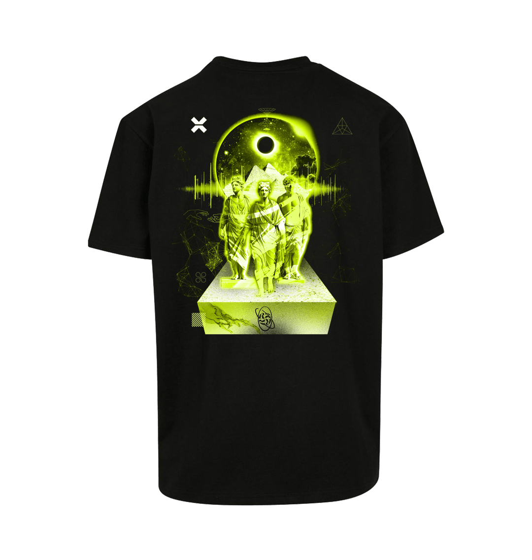 Renaissance trinity eclipse oversized t shirt in black-Essential Republik-Essential Republik