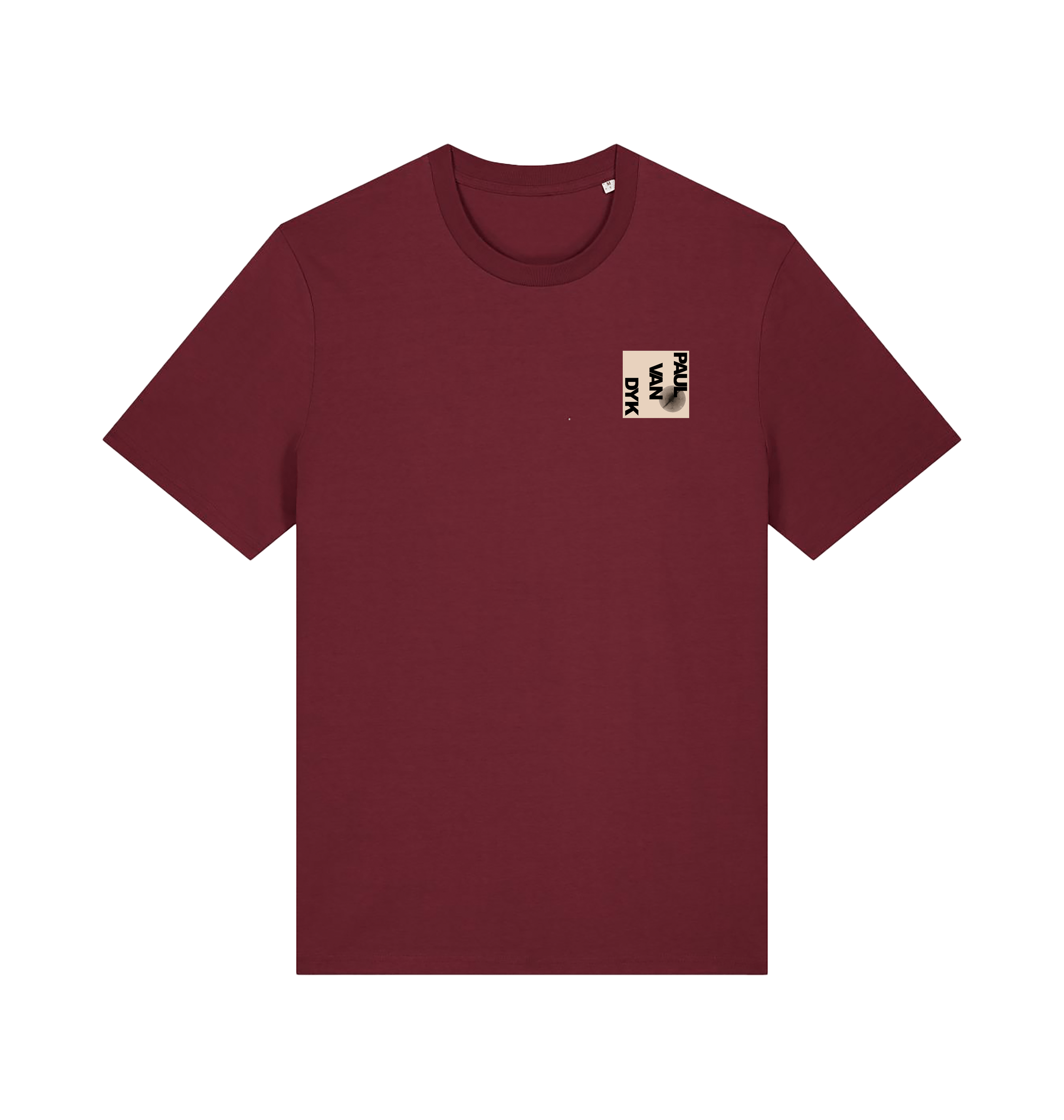 Burgundy Printed T-shirt Front