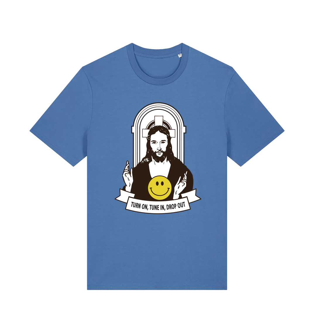 Blood & Sweat Turn On Tune In Drop Out Unisex Organic T Shirt-Essential Republik-Essential Republik