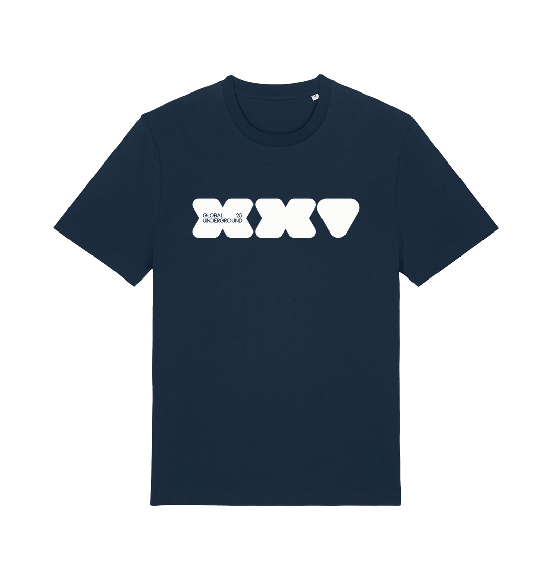 Global Underground XXV Logo Unisex Organic T Shirt-Essential Republik-Essential Republik