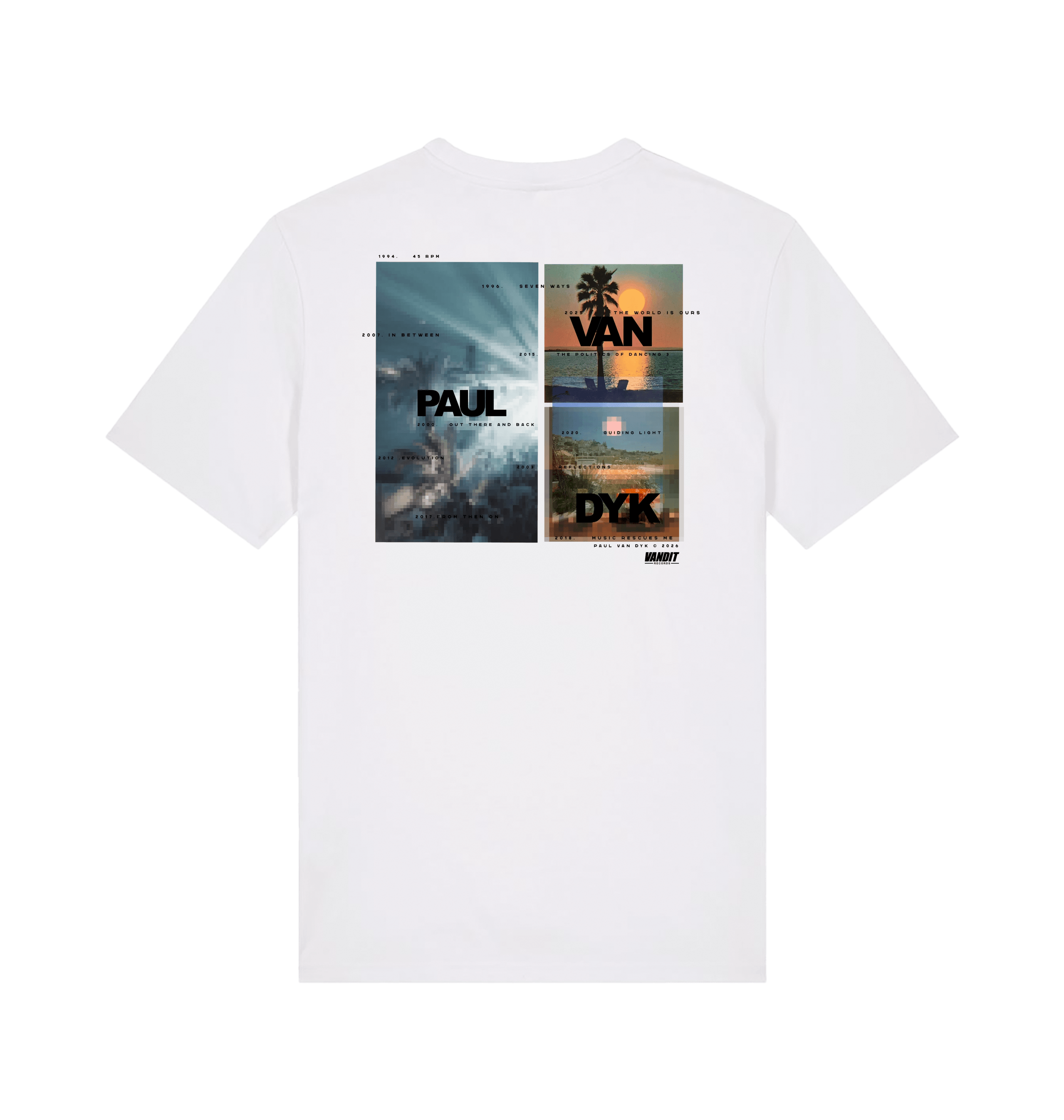 White Printed T-shirt Back