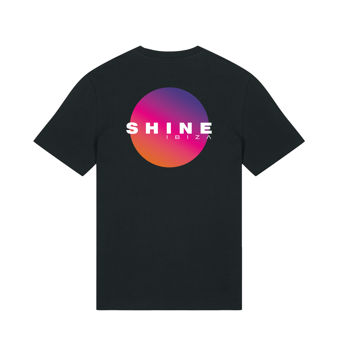 Shine Ibiza Circle Logo Print Unisex Organic T Shirt-Essential Republik-Essential Republik