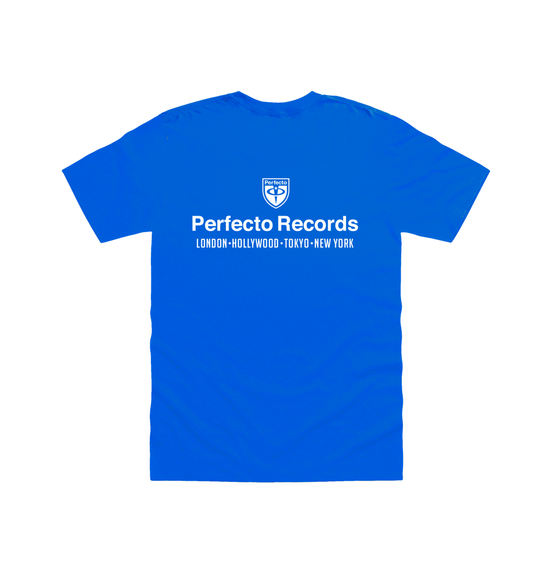 Paul Oakenfold Perfecto Records Cities Front And Back Print Unisex Blue T Shirt-Essential Republik-Essential Republik