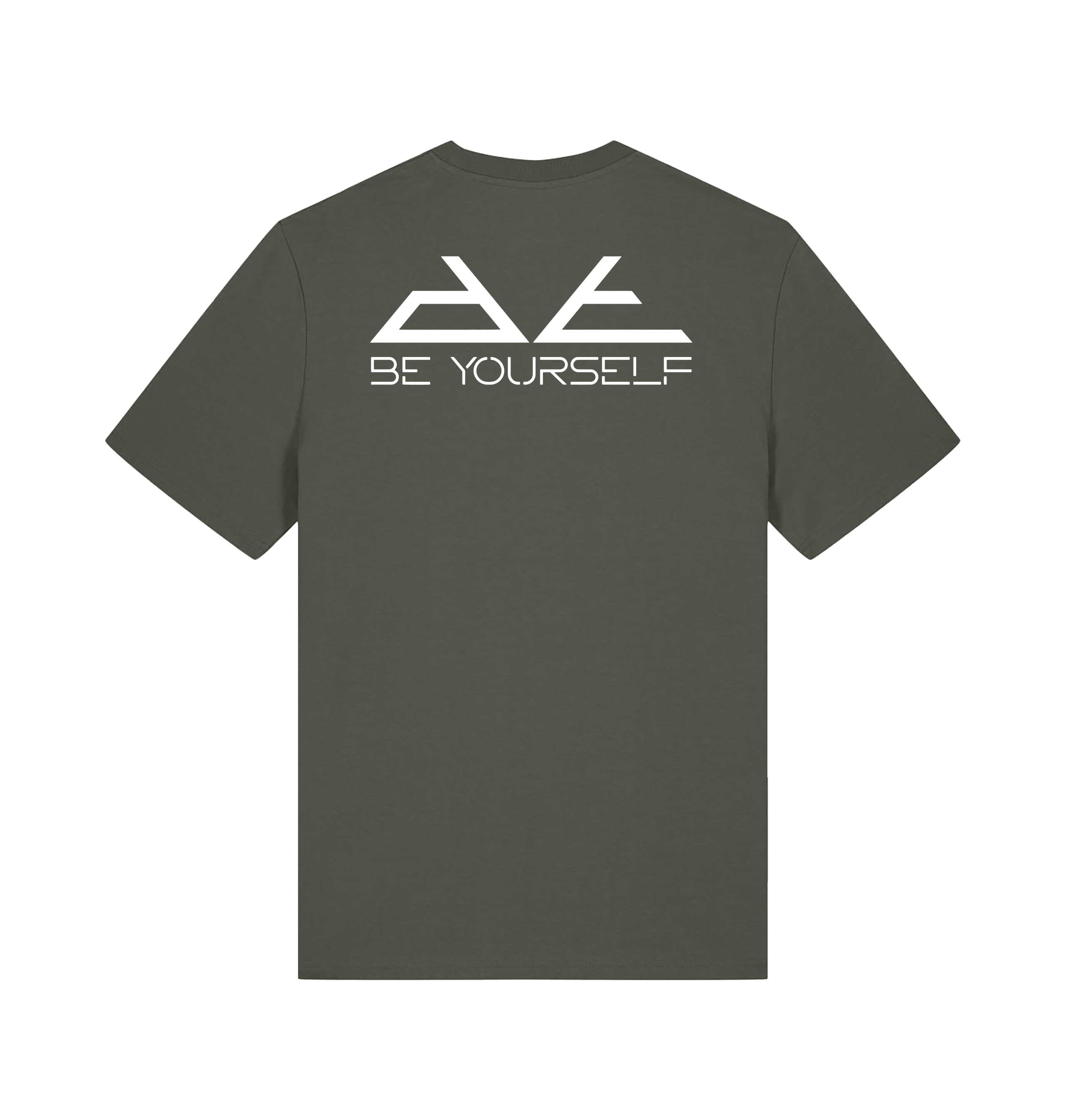 Danny Tenaglia Pyramid Logo Front And Back Print Men's Organic Khaki T Shirt-Essential Republik-Essential Republik