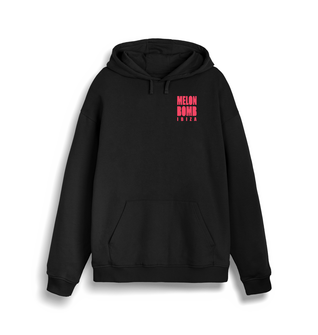Melon Bomb Square Logo Print Unisex Hoodie-Essential Republik-Essential Republik