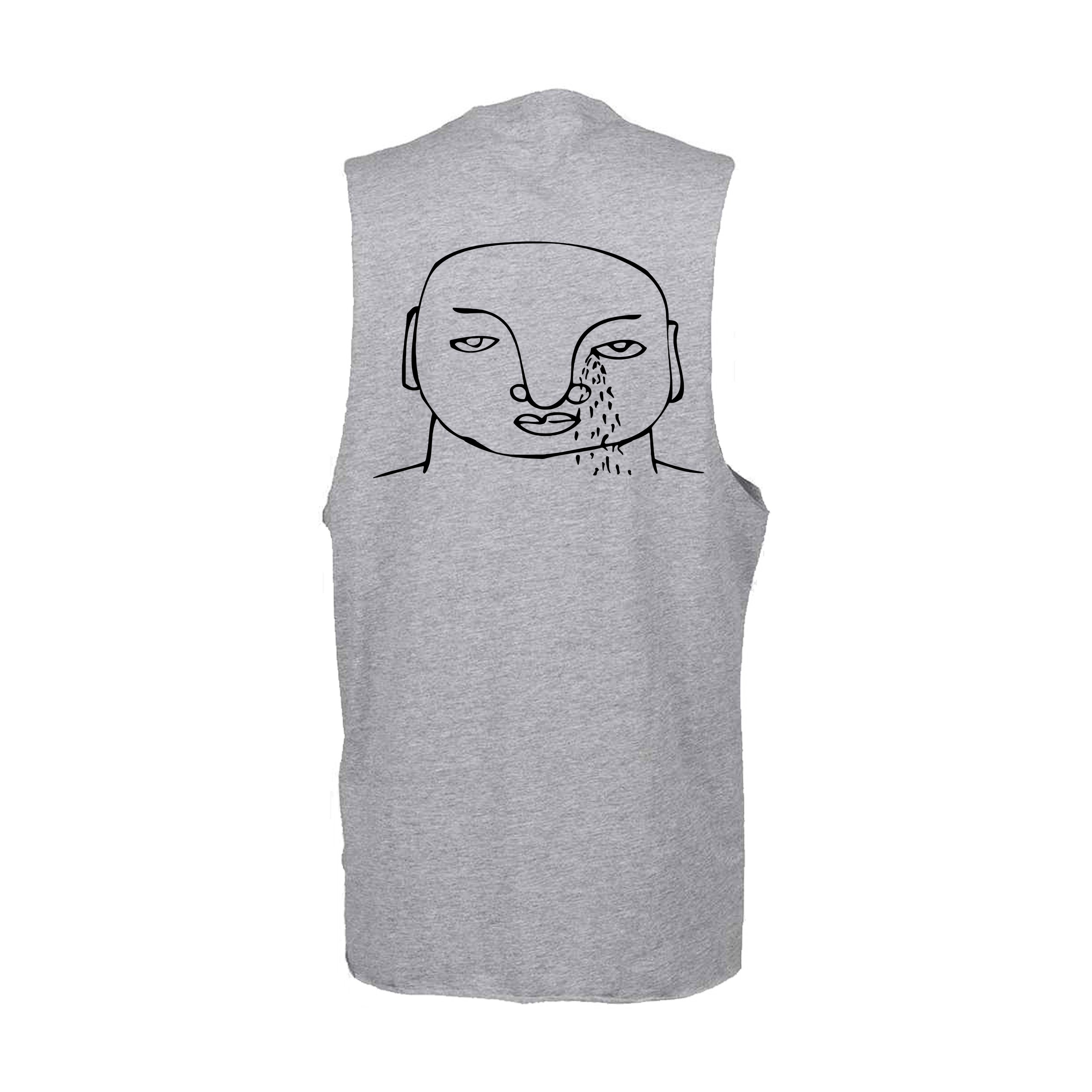 Danny Tenaglia Face Print High Neck Slash Armhole Vest-Essential Republik-Essential Republik