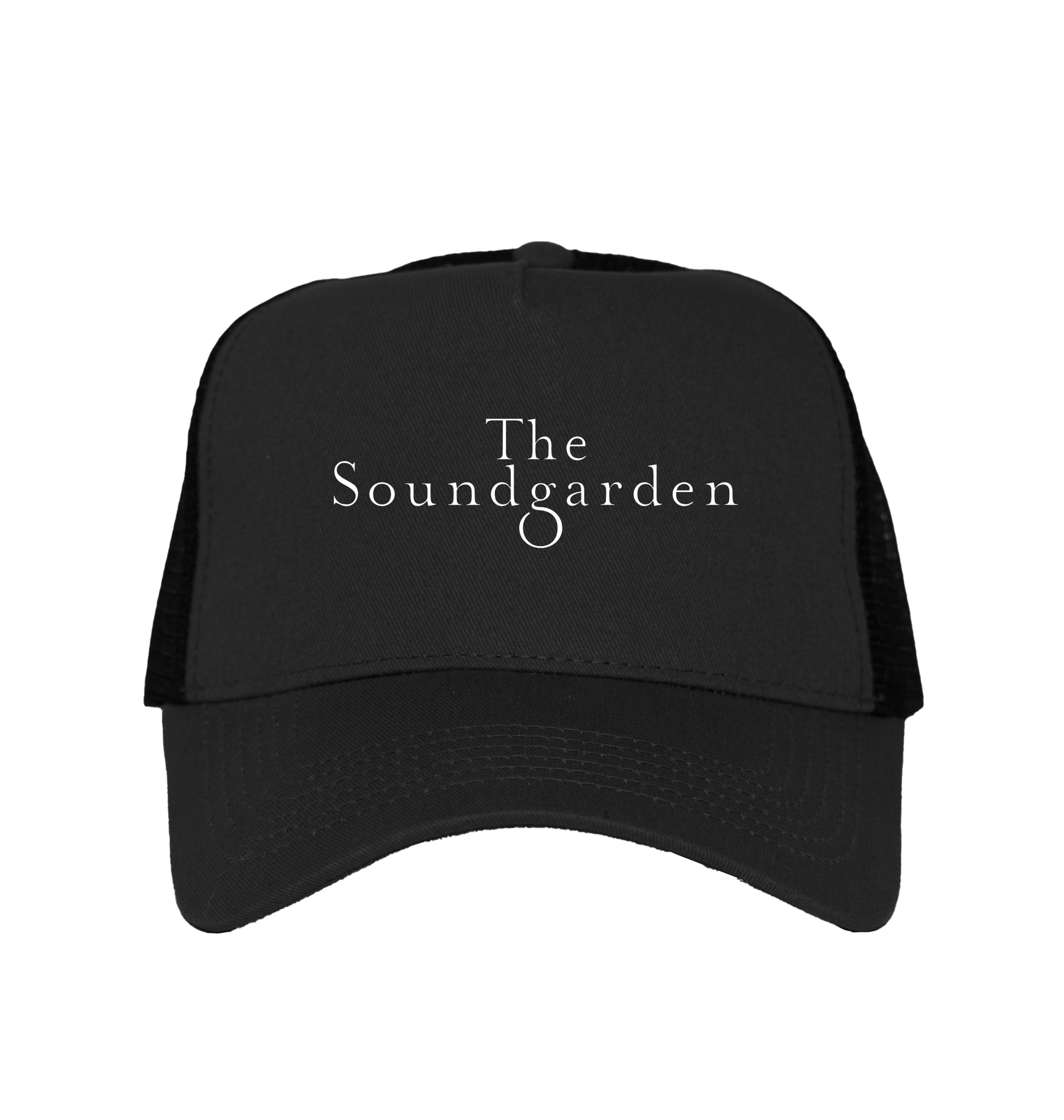 The Soundgarden Logo Print Black Trucker Cap-The Soundgarden-Essential Republik