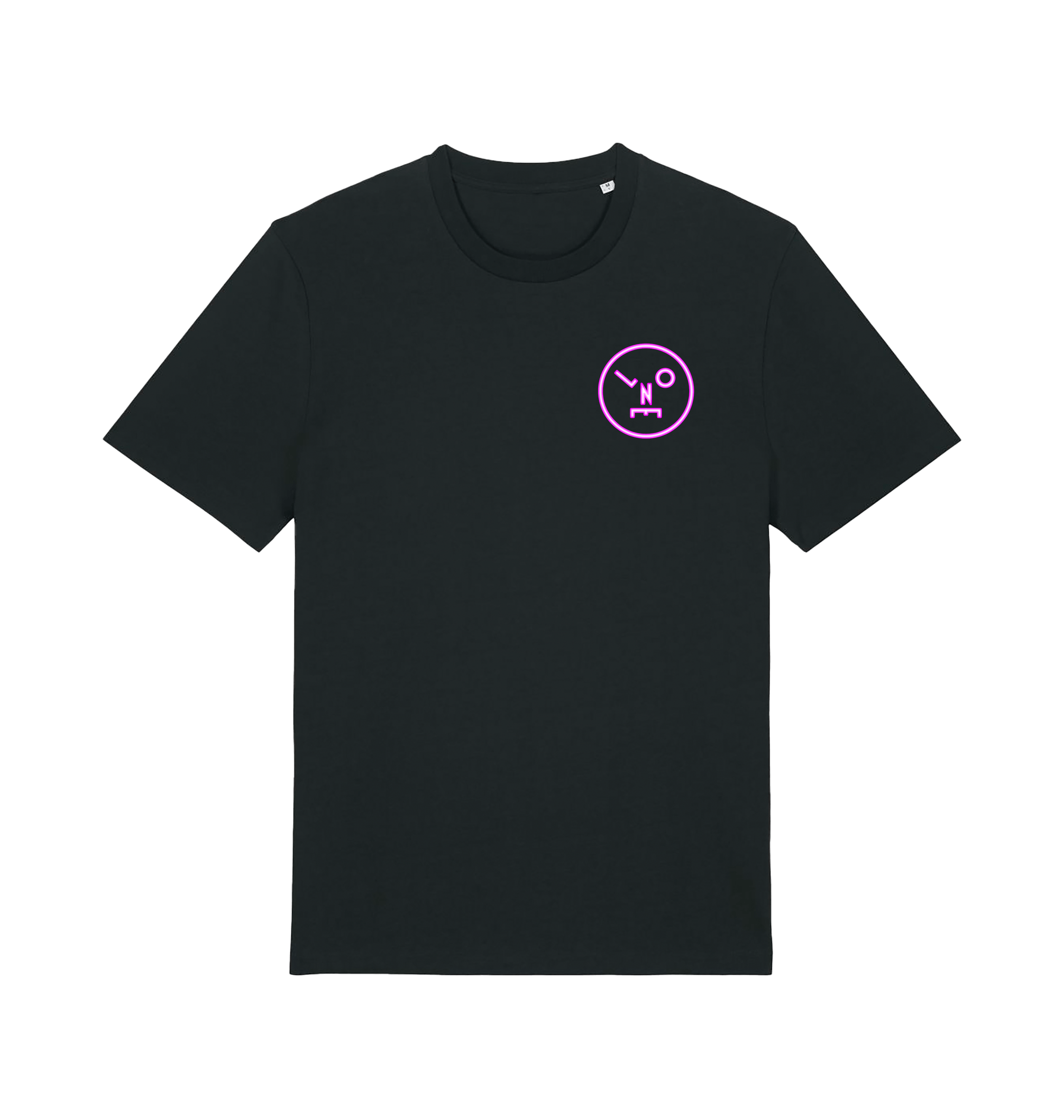 LNOE Pink Logo Left Chest Print Men's Organic T Shirt-Essential Republik-Essential Republik
