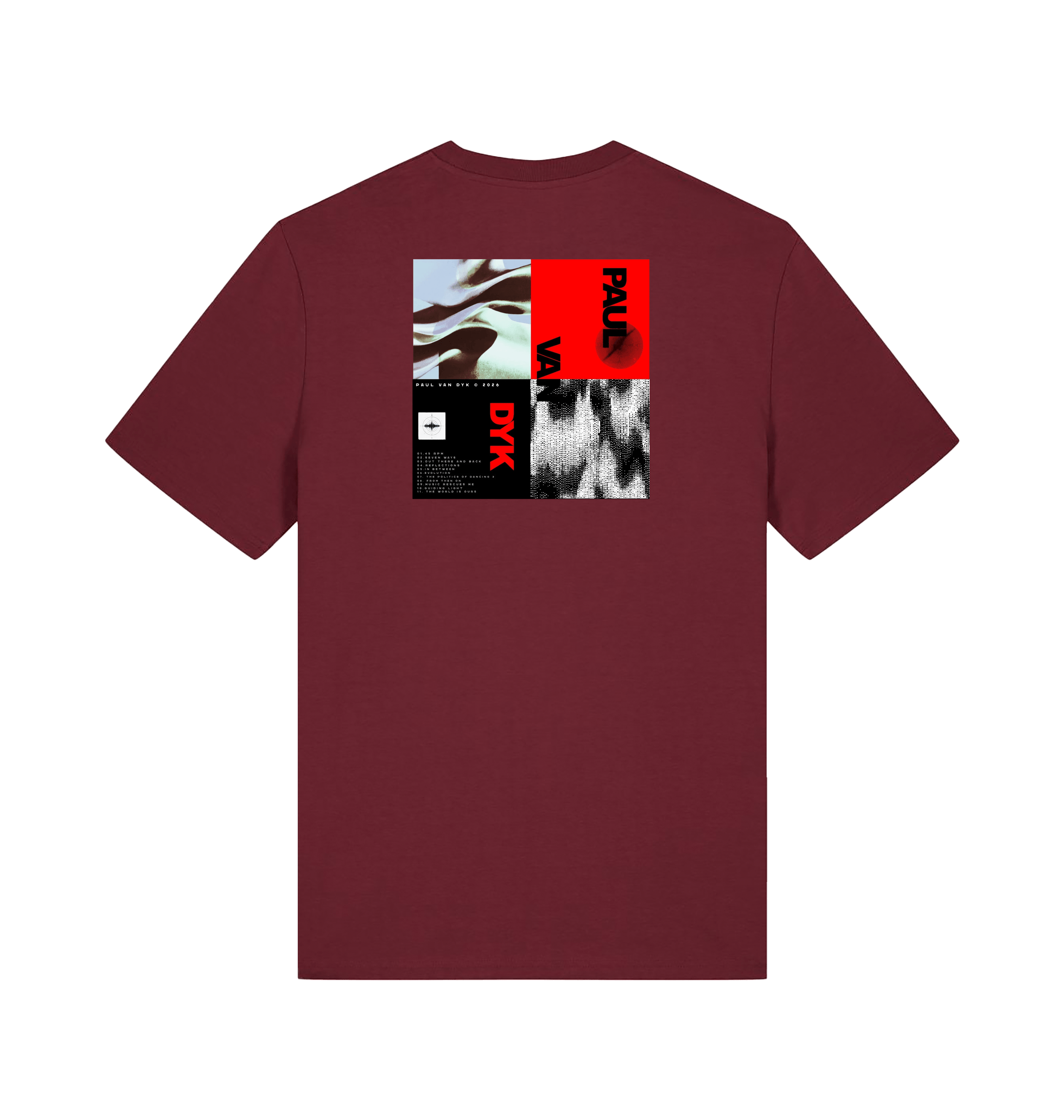 Paul Van Dyk photo red block unisex dark t shirt-Essential Republik-Essential Republik