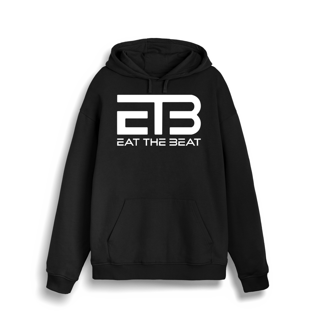 Eat The Beat White Logo Unisex Cruiser Iconic Hoodie-Essential Republik-Essential Republik