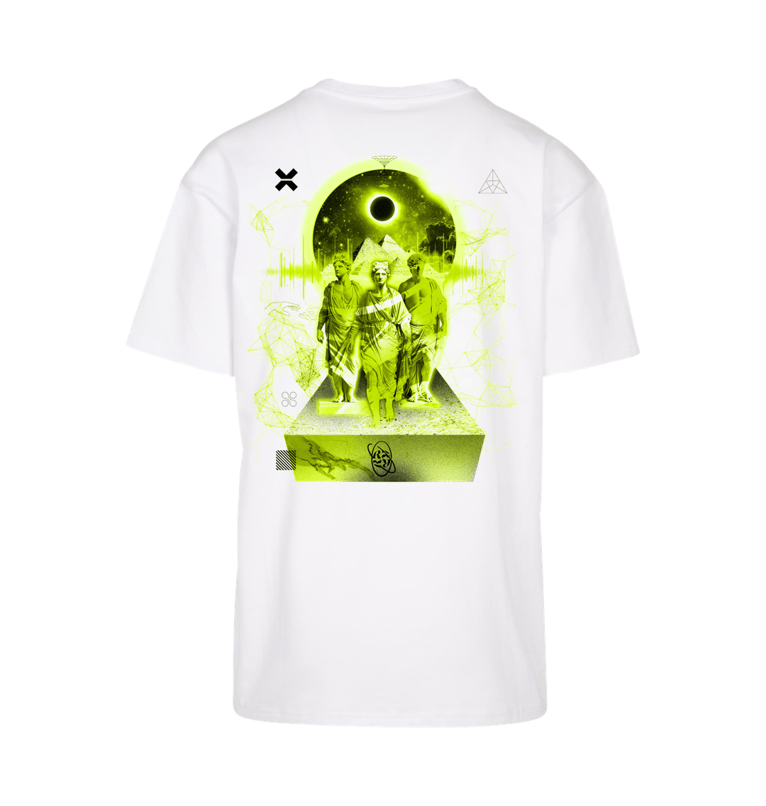 Renaissance trinity eclipse oversized t shirt in white-Essential Republik-Essential Republik
