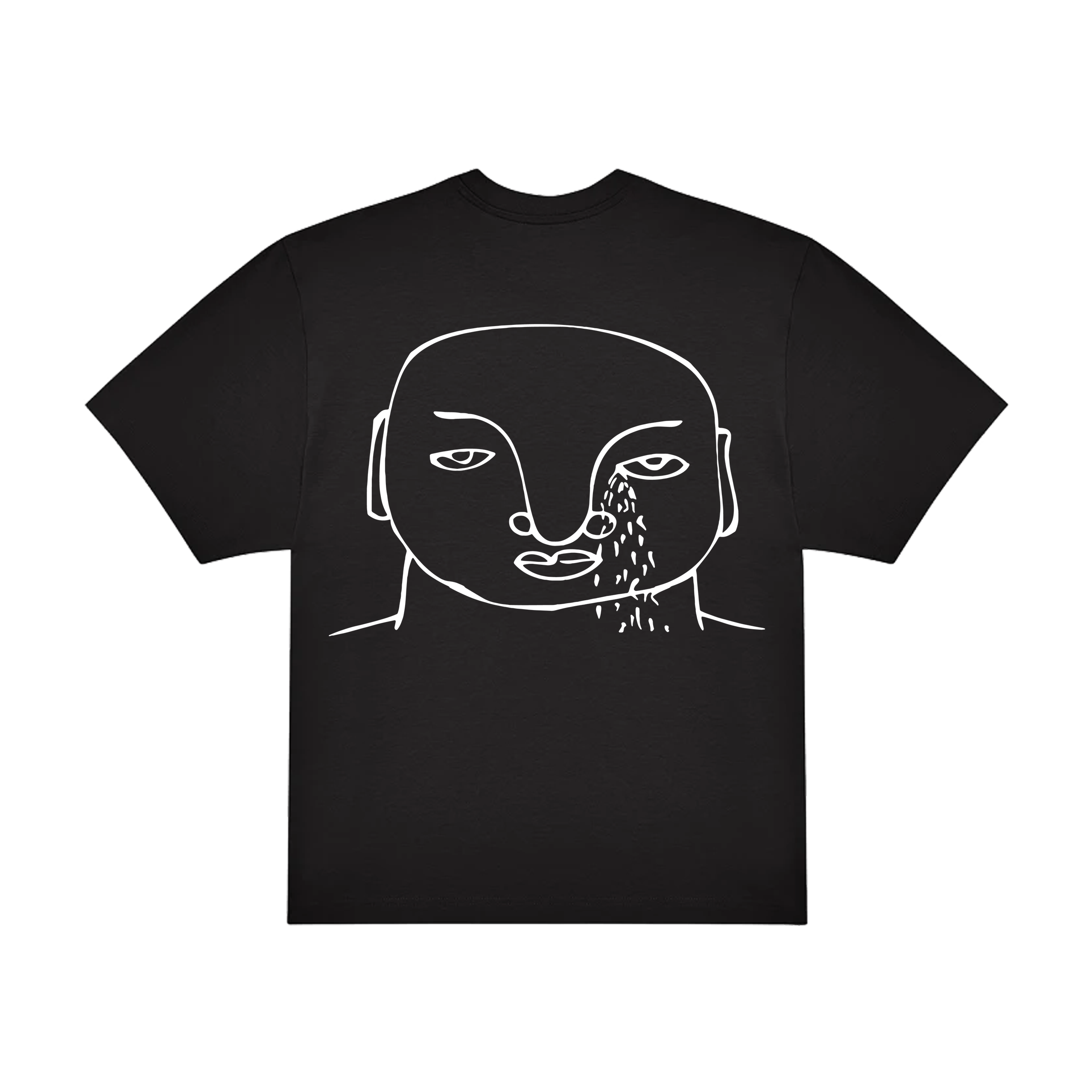 Danny Tenaglia Face Print Oversized Unisex Black T Shirt-Essential Republik-Essential Republik
