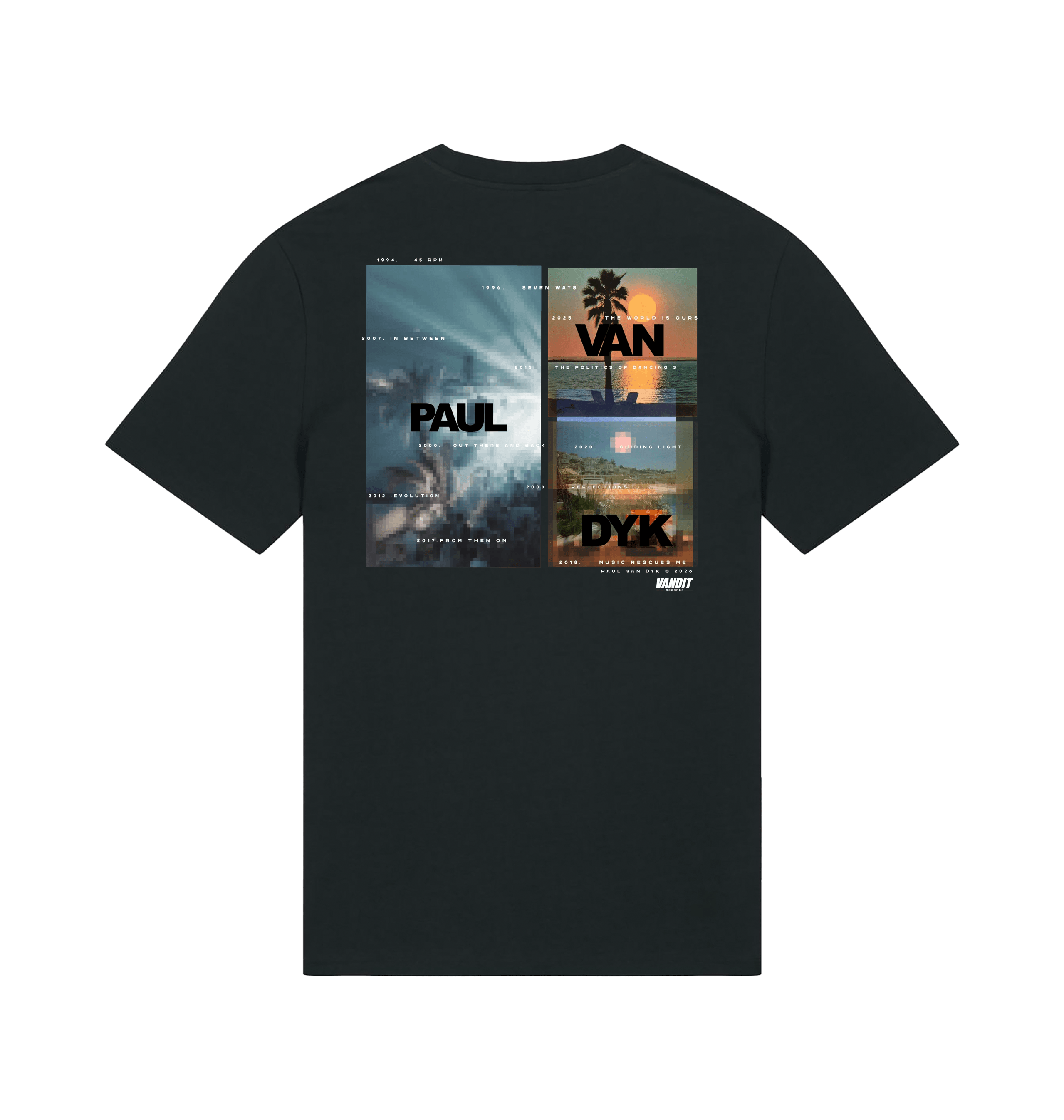 Black Printed T-shirt Back