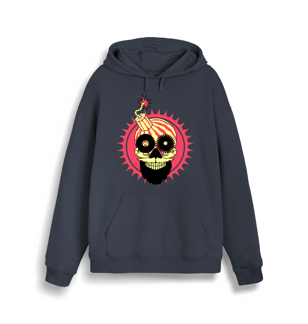 Melon Bomb Skull Logo Print Unisex Hoodie-Essential Republik-Essential Republik