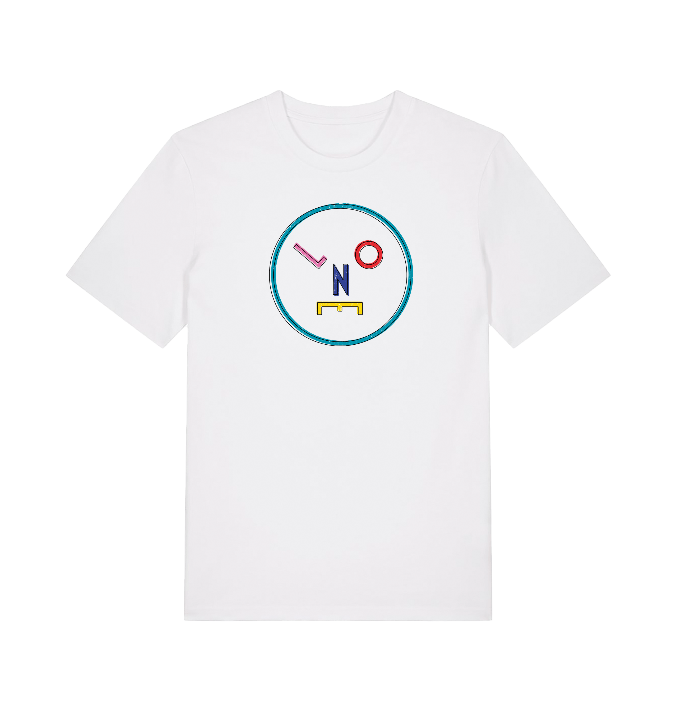 LNOE Colours t shirt in white-LNOE-Essential Republik