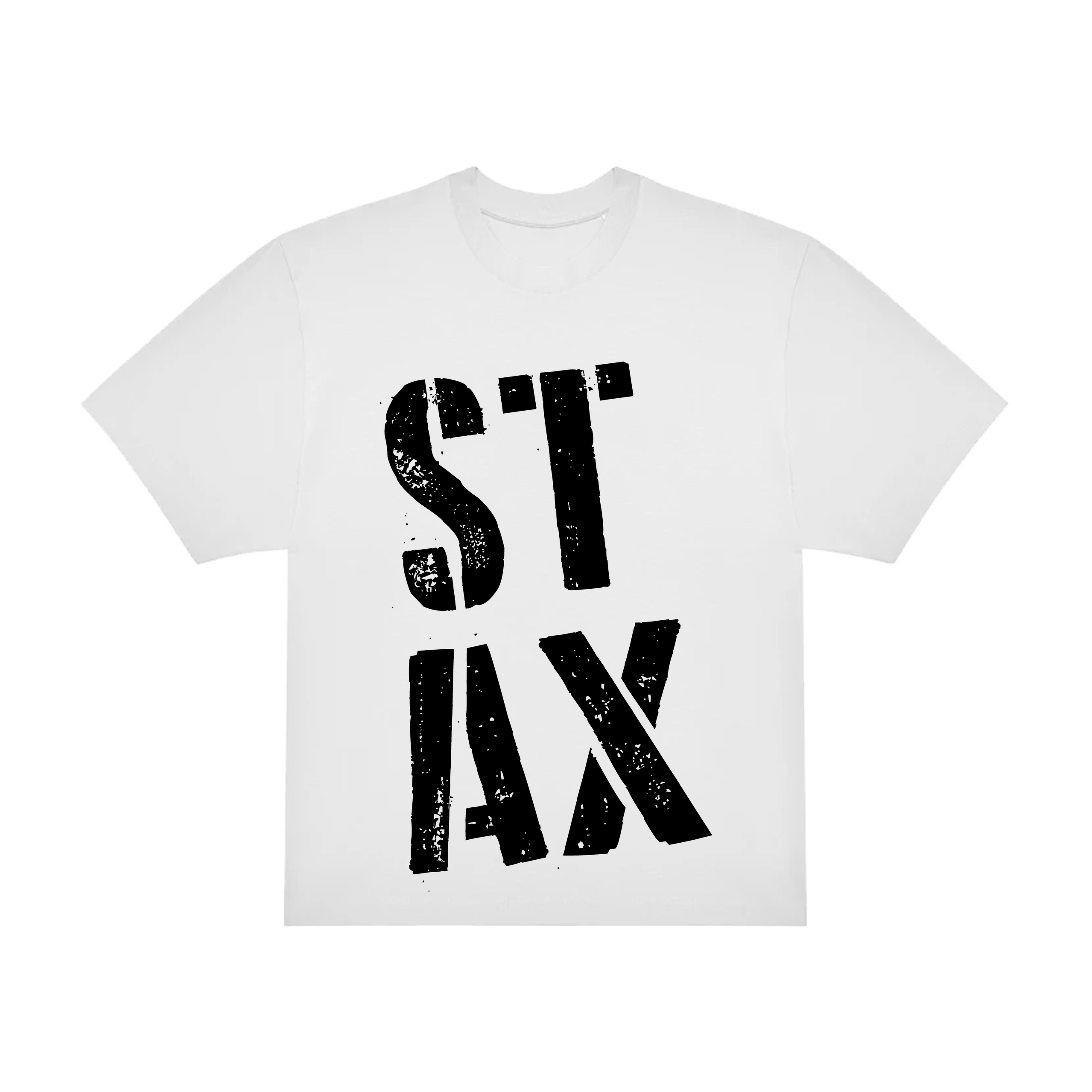 Danny Tenaglia STAX Stacked Logo Front And Back Print Unisex Oversized White T Shirt-Essential Republik-Essential Republik