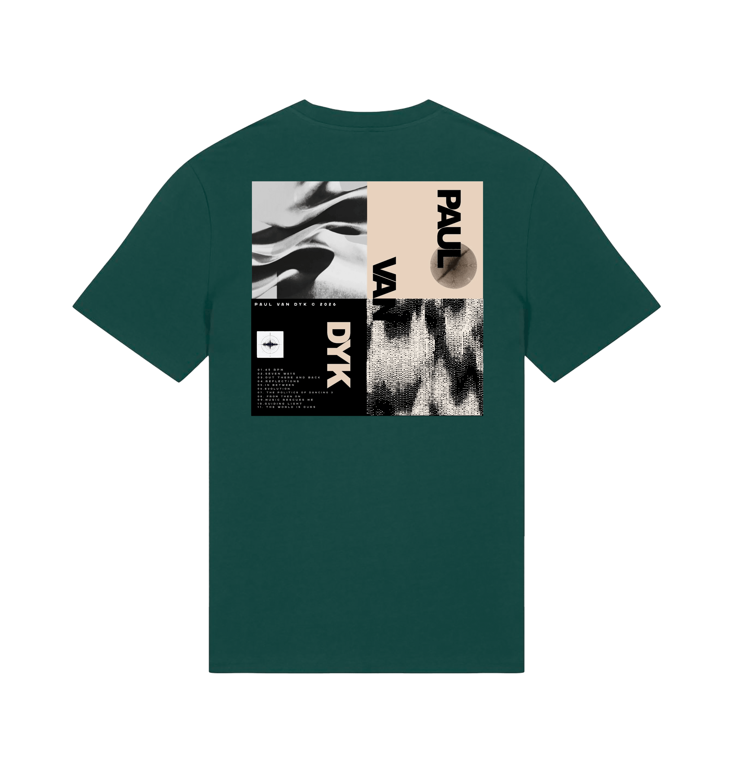 Glazed Green Printed T-shirt Back