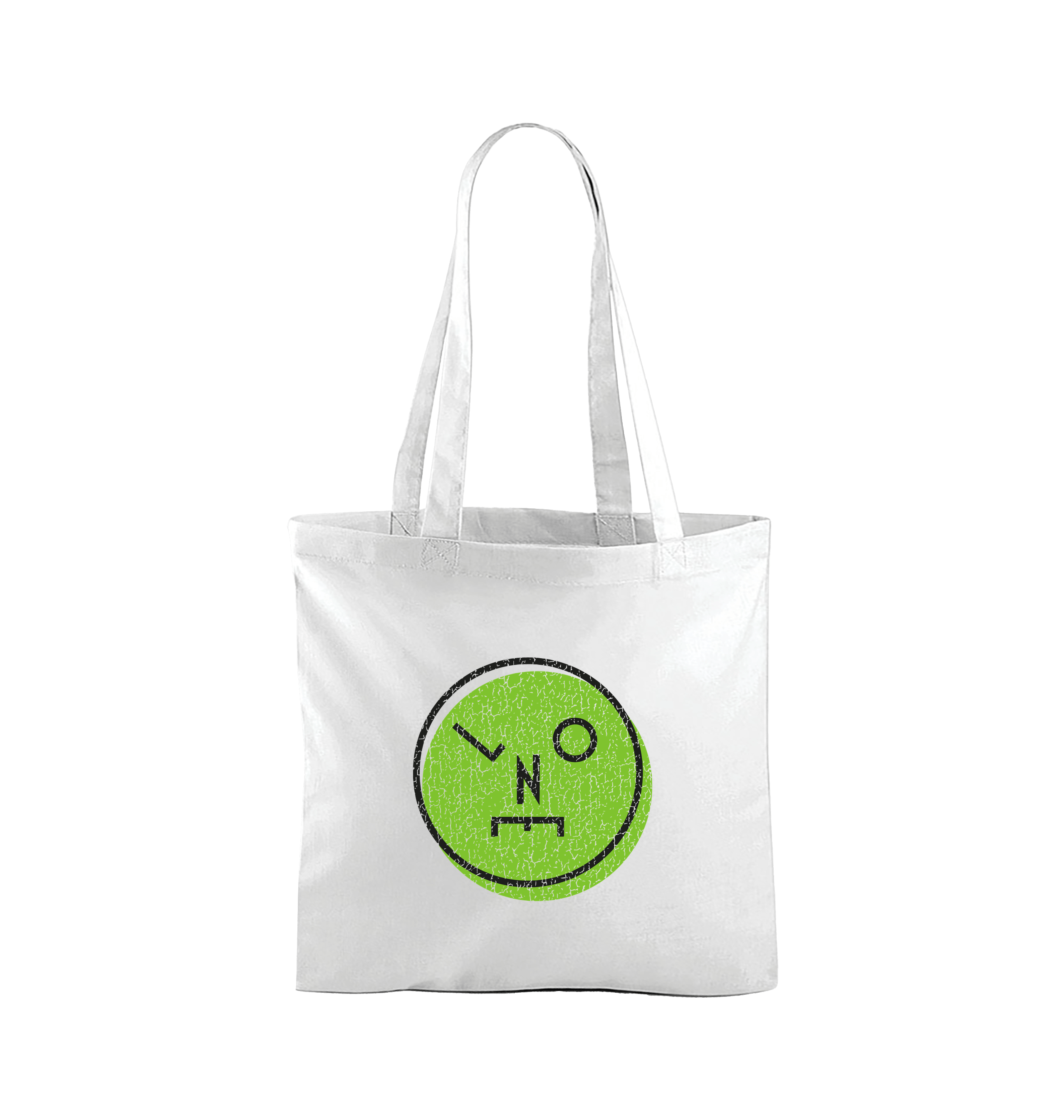 LNOE Logo Distressed Green Print Tote Bag-Essential Republik-Essential Republik