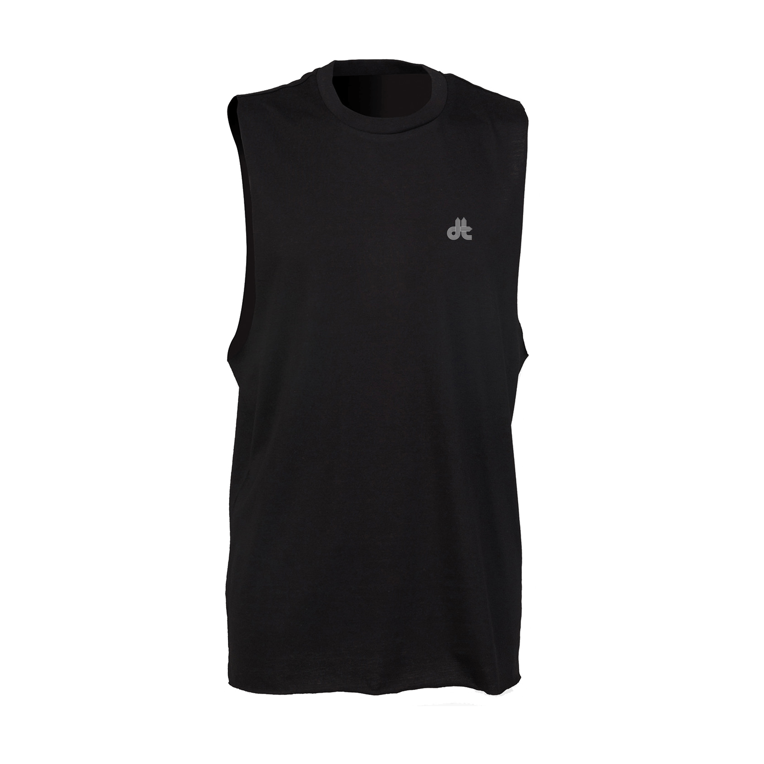 Danny Tenaglia Haring High Neck Slash Armhole Black Vest-Essential Republik-Essential Republik