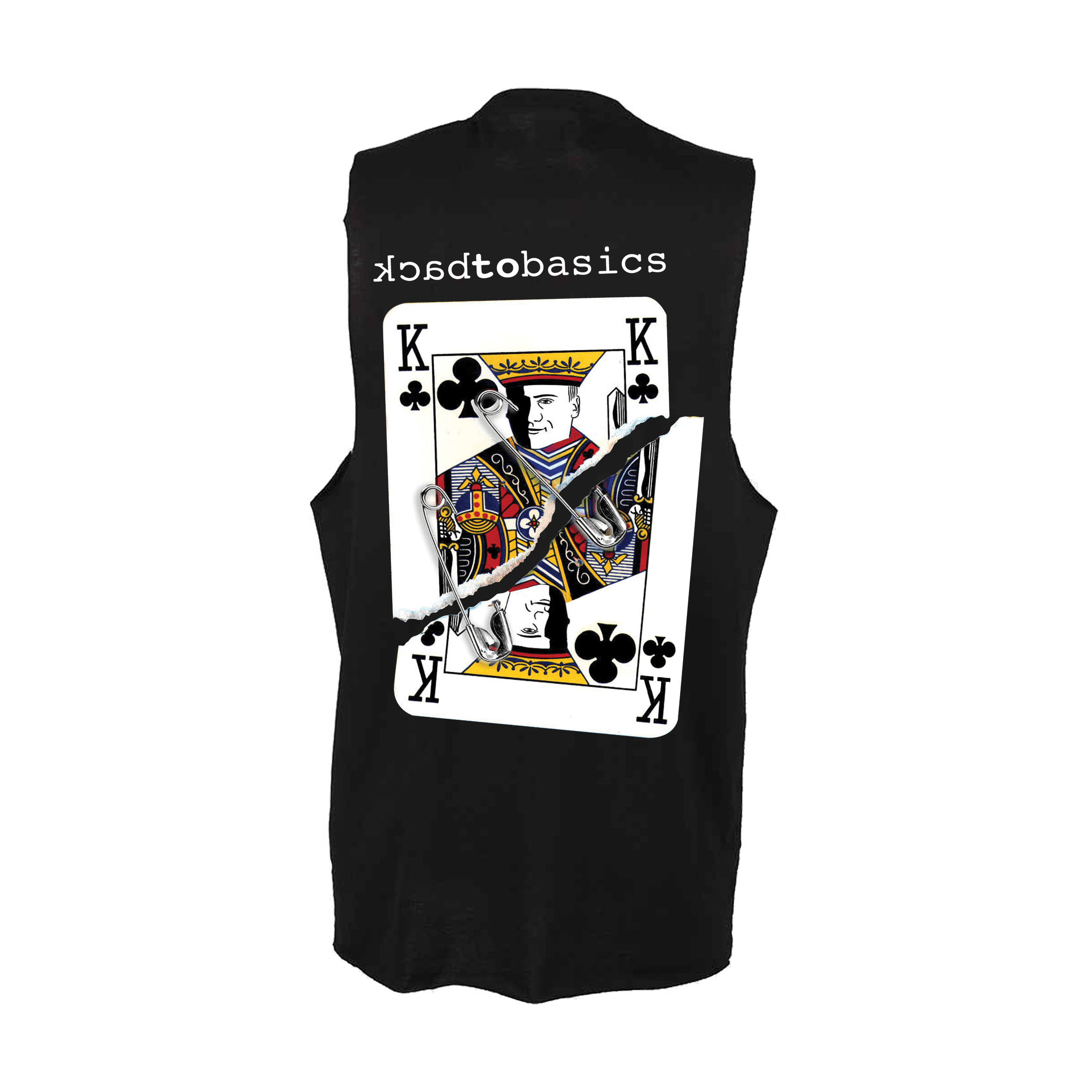 Danny Tenaglia Back To Basics King Of Clubs High Neck Slash Armhole Black Vest-Essential Republik-Essential Republik