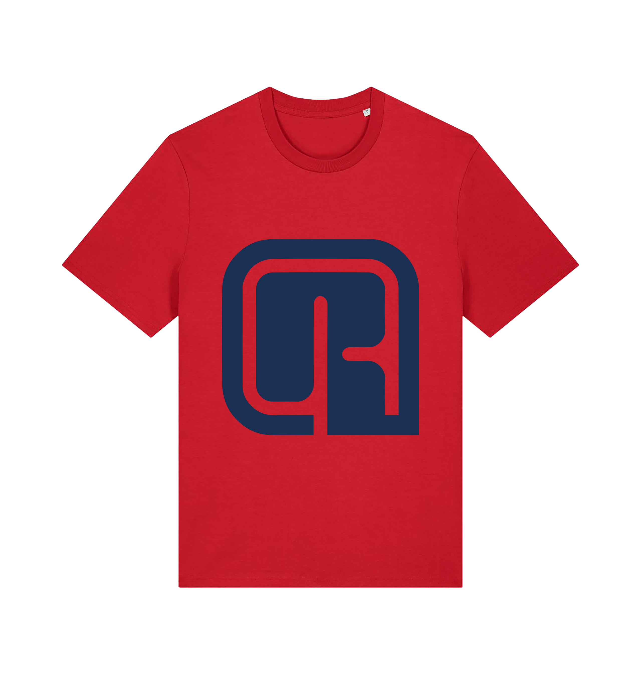 Retro Navy Logo Front And Back Print Unisex Organic T-Shirt-Essential Republik-Essential Republik