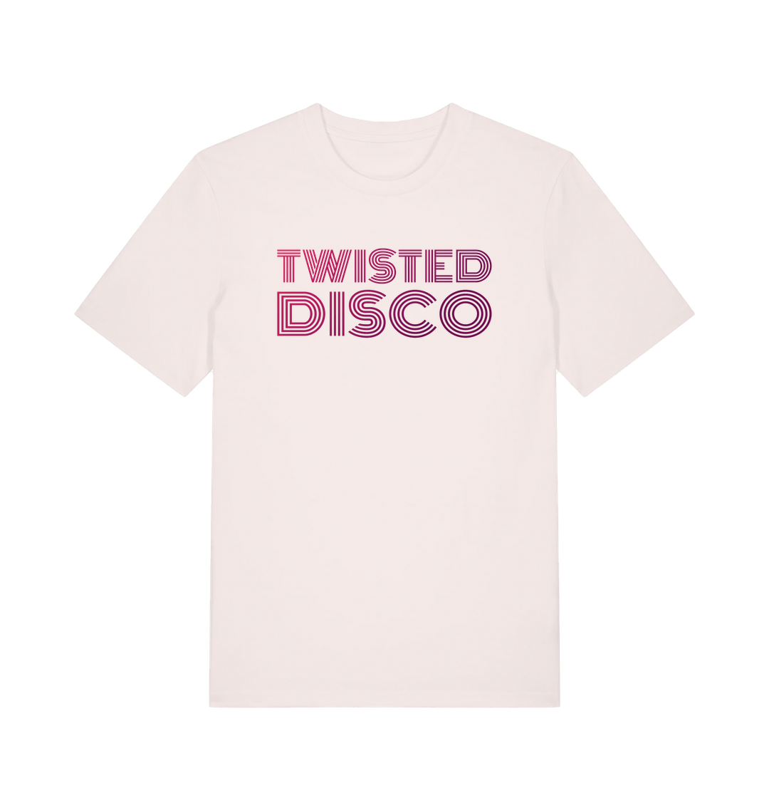Hedkandi Twisted Disco Unisex Organic Vintage White T Shirt-Essential Republik-Essential Republik