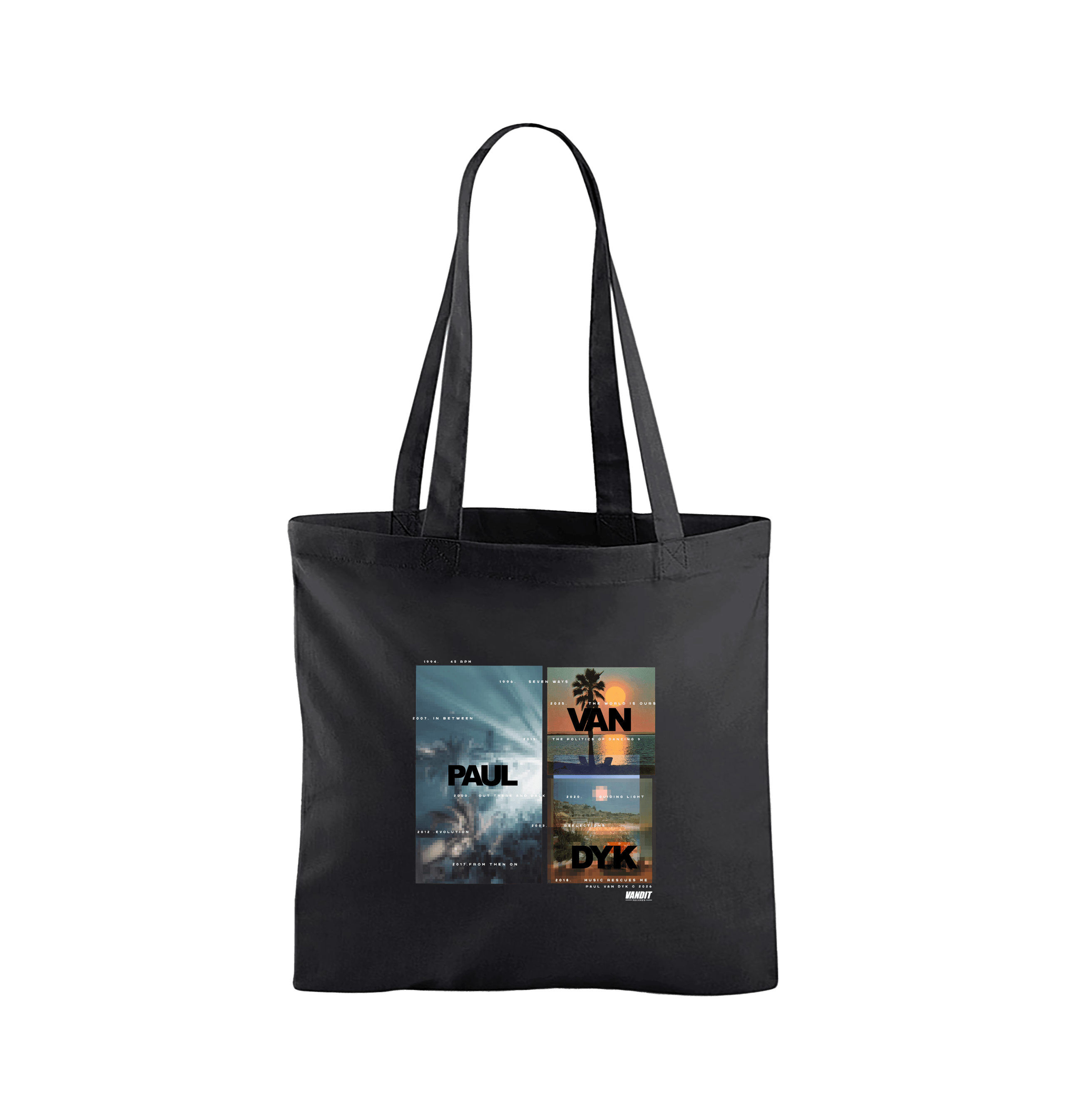 Paul Van Dyk Ibiza scenic tote bag in black-Paul Van Dyk-Essential Republik
