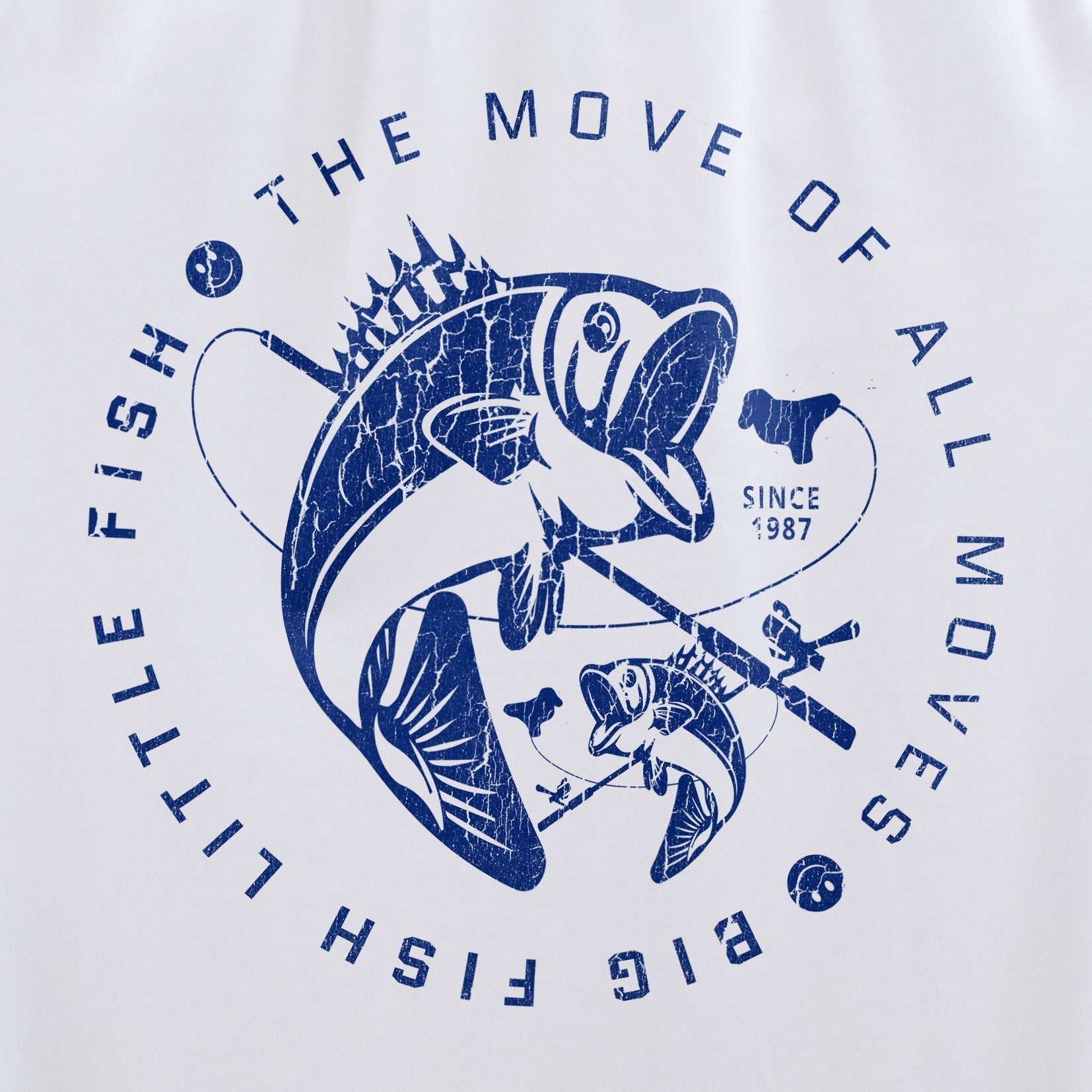 Big Fish Little Fish T-Shirt / White-Future Past-Essential Republik