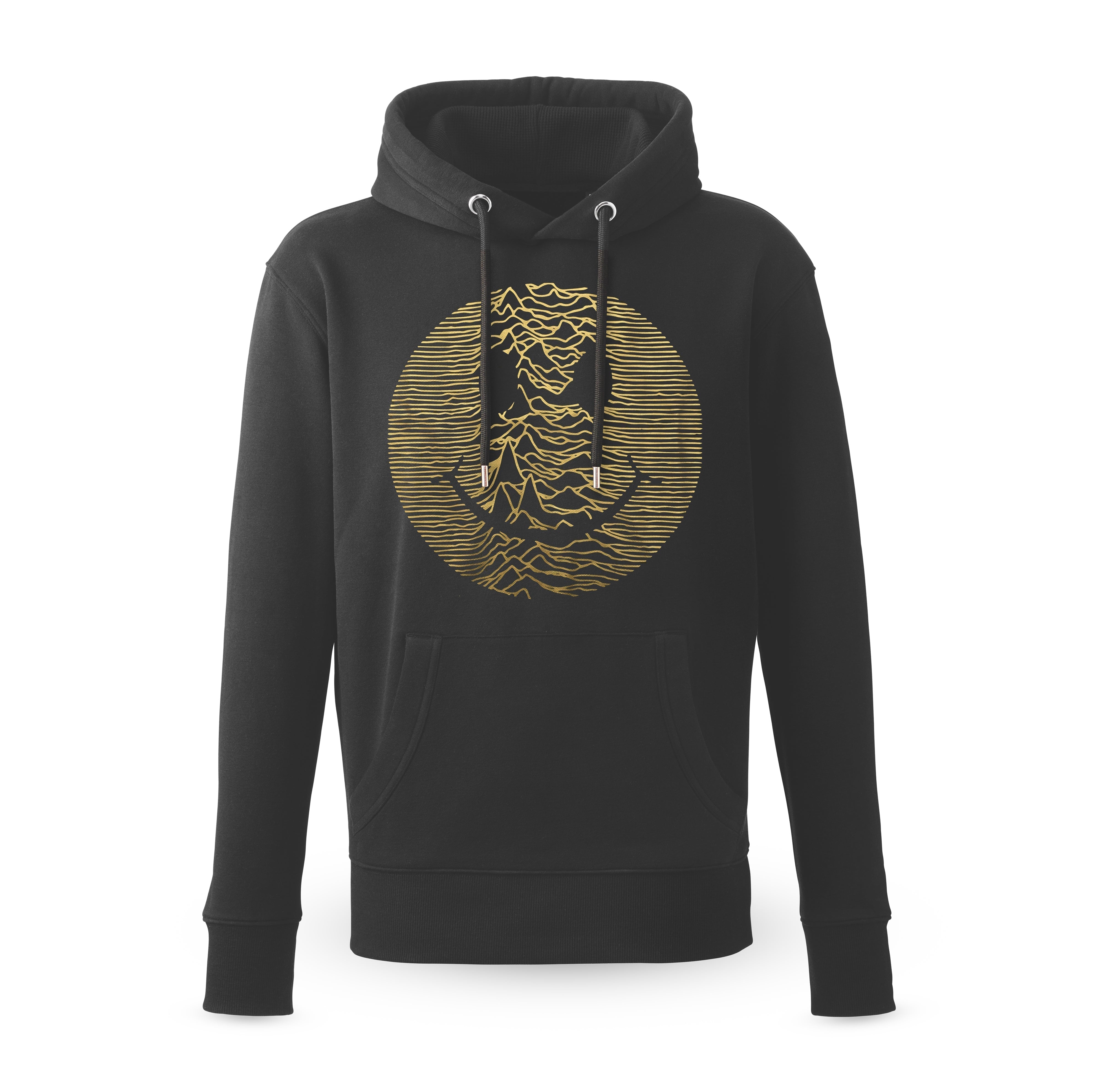 Gold Acid Pulsar Hoodie / Black-Future Past-Essential Republik