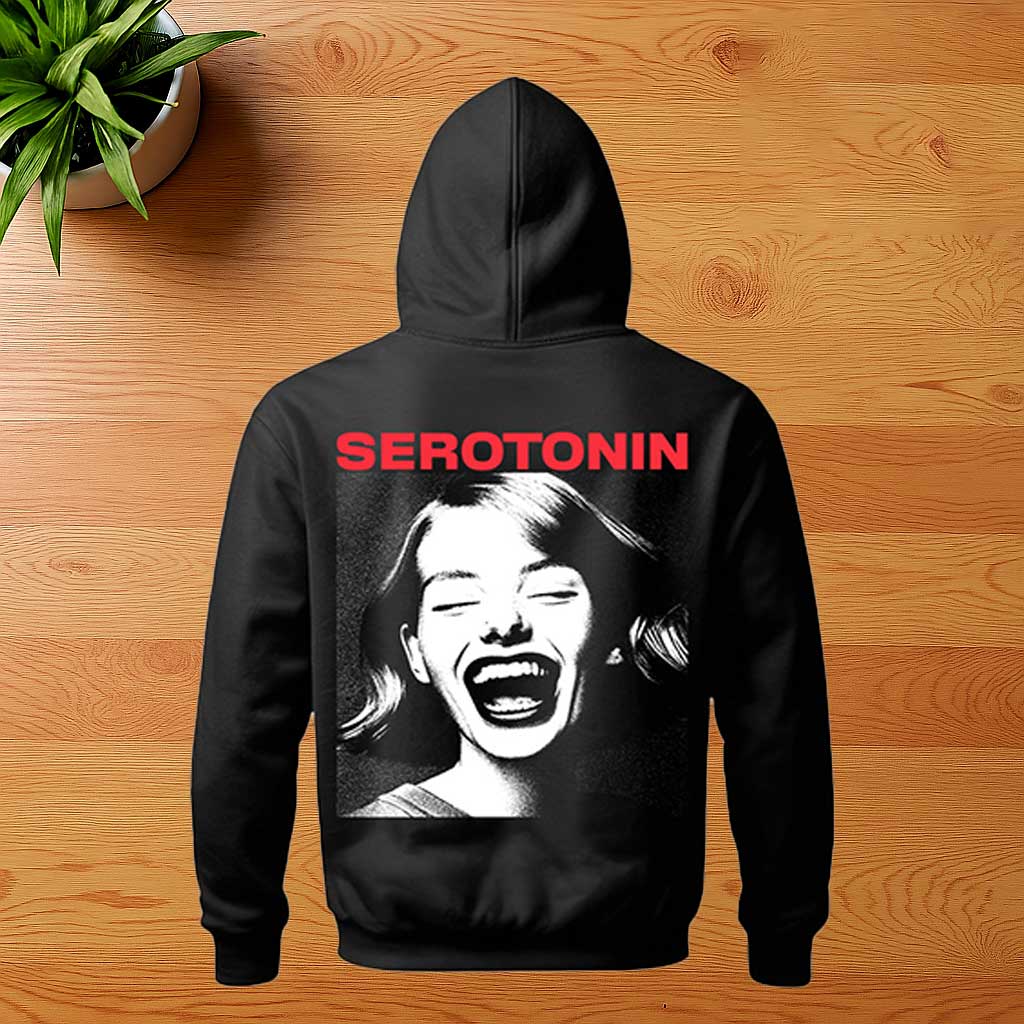 Joris Voorn Serotonin print pullover hoodie in black-Joris Voorn-Essential Republik