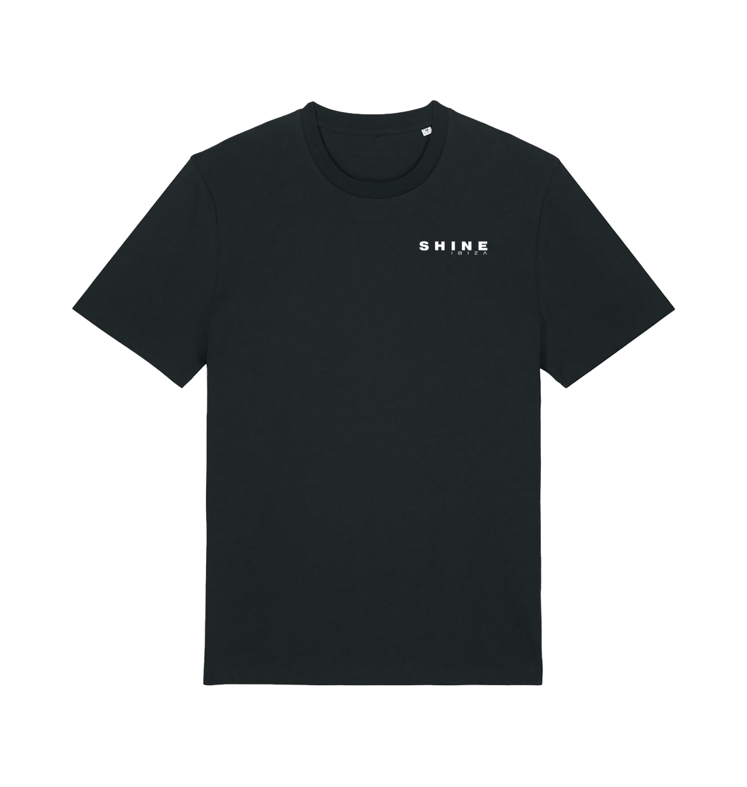 Shine Ibiza Circle Logo Print Unisex Organic T Shirt-Essential Republik-Essential Republik