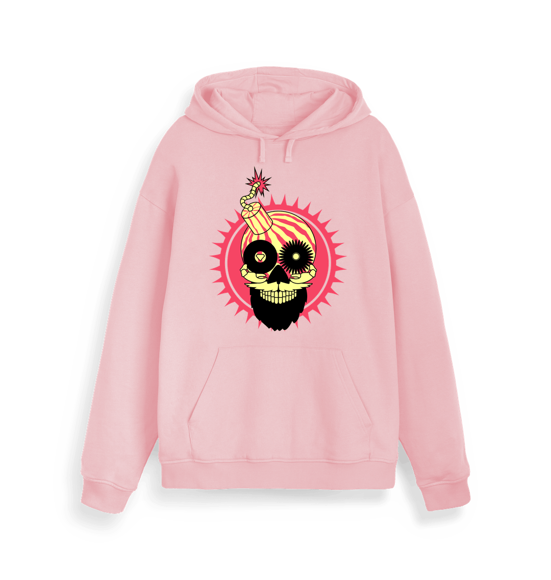 Melon Bomb Skull Logo Print Unisex Hoodie-Essential Republik-Essential Republik