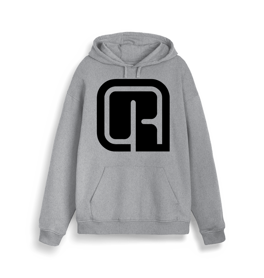 Black Retro Logo Front And Back Print Unisex Cruiser Iconic Hoodie-Essential Republik-Essential Republik