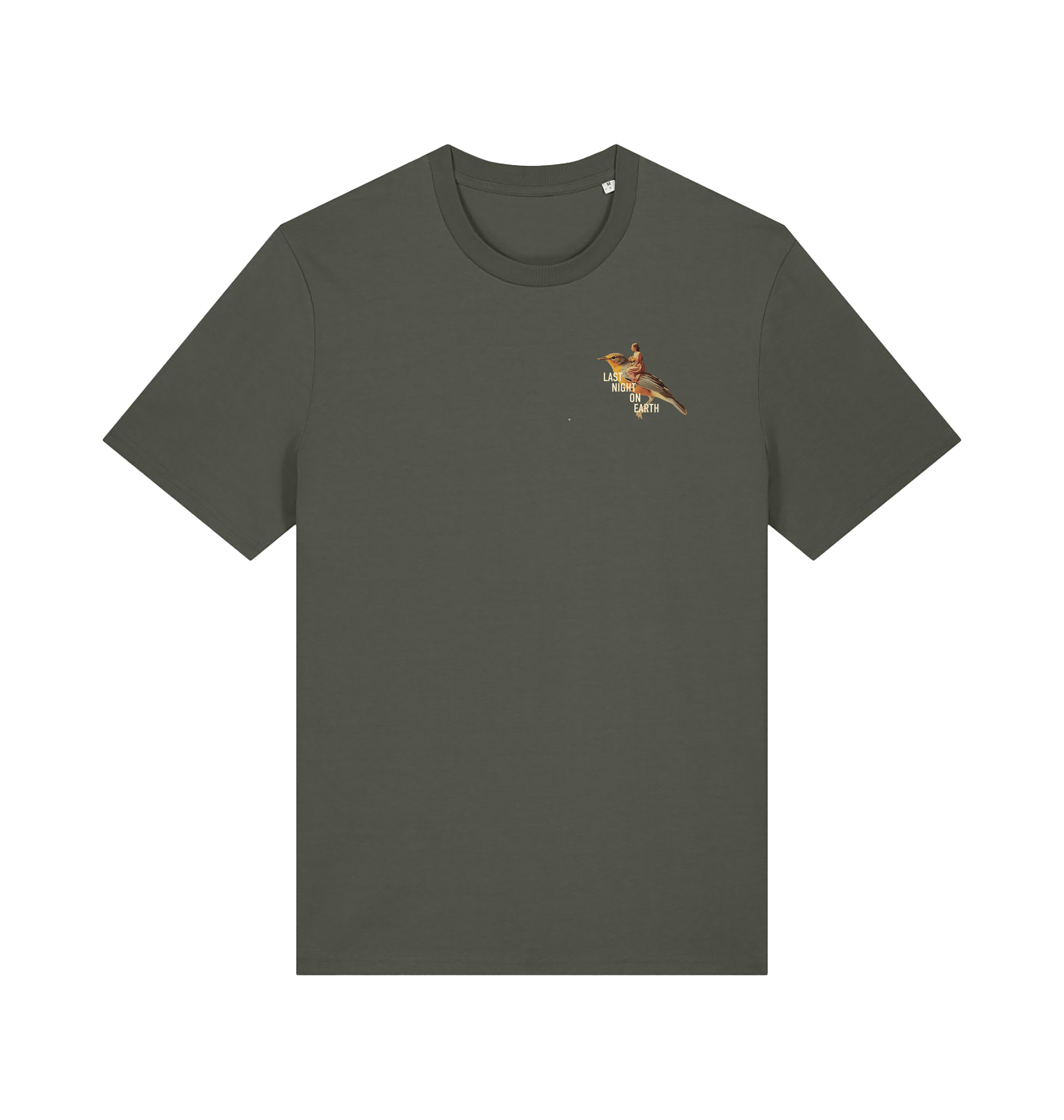 LNOE Bird t shirt in khaki-LNOE-Essential Republik