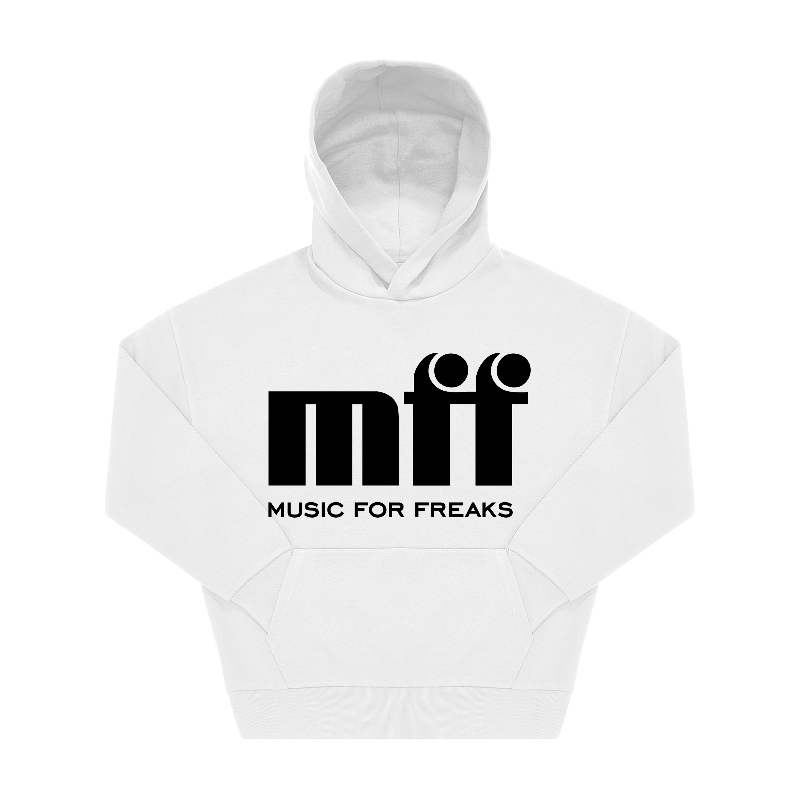 White Printed Hoody Front