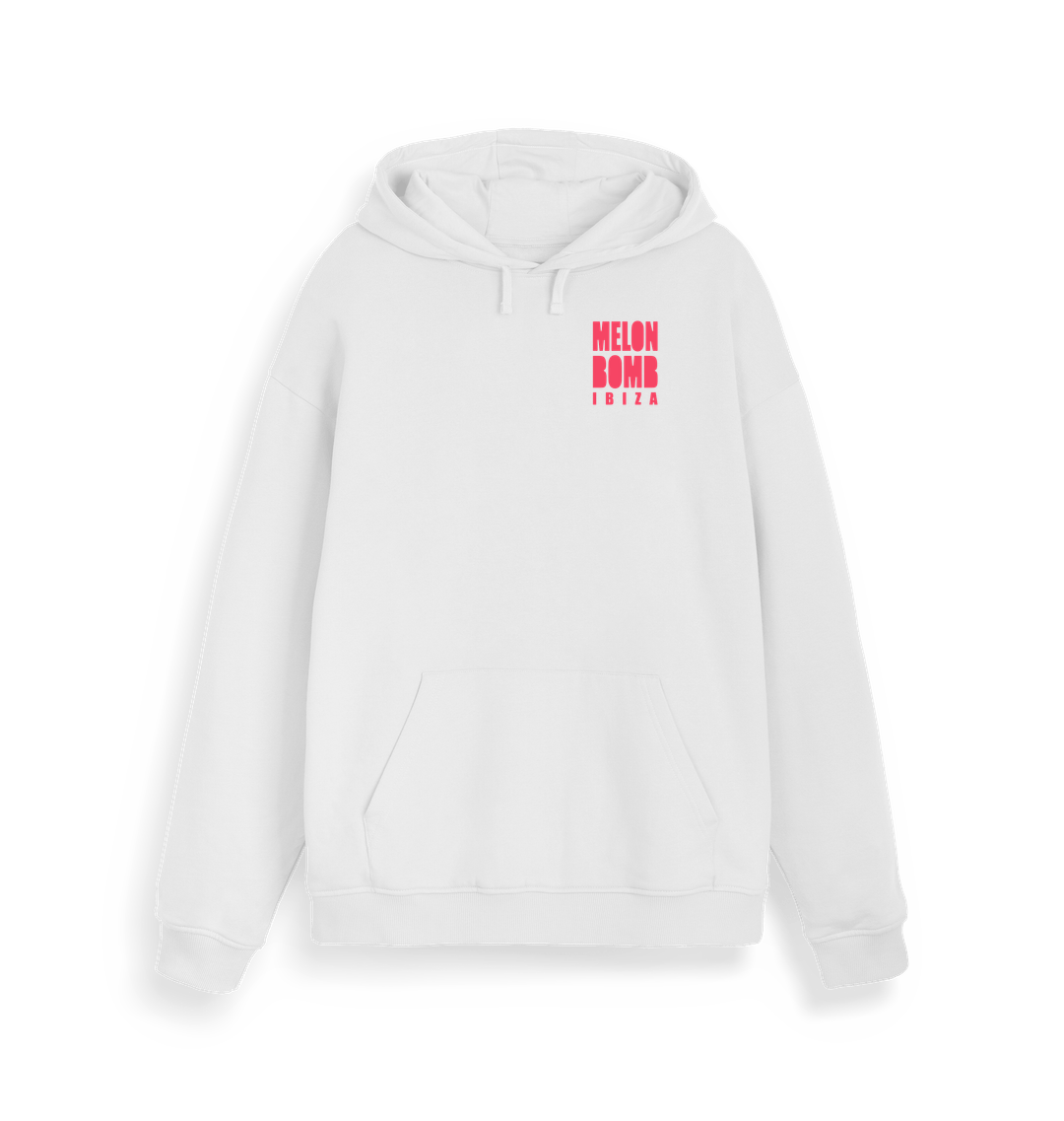 Melon Bomb Square Logo Print Unisex Hoodie-Essential Republik-Essential Republik