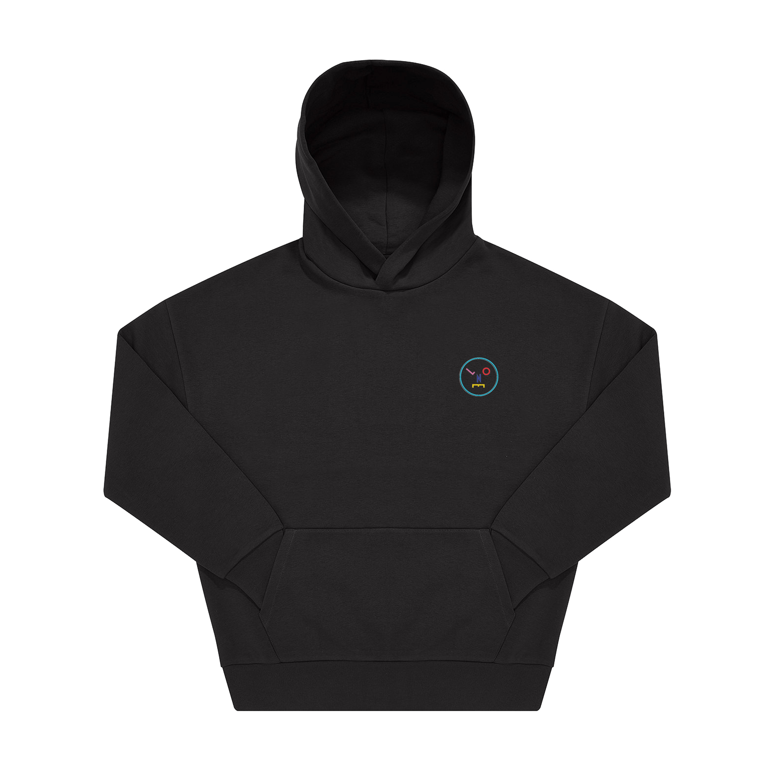 LNOE Colours hoodie in black-LNOE-Essential Republik
