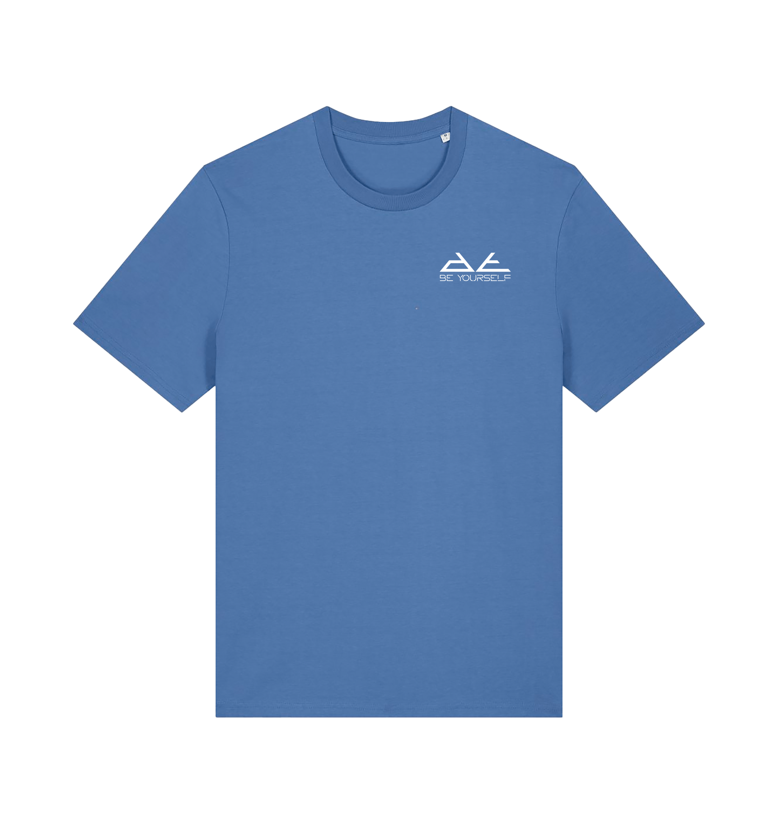 Danny Tenaglia Be Yourself Pyramid Logo Front And Back Print Men's Organic Blue T Shirt-Essential Republik-Essential Republik