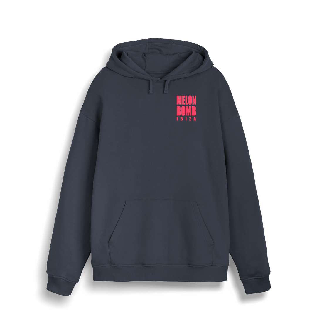 Melon Bomb Square Logo Print Unisex Hoodie-Essential Republik-Essential Republik