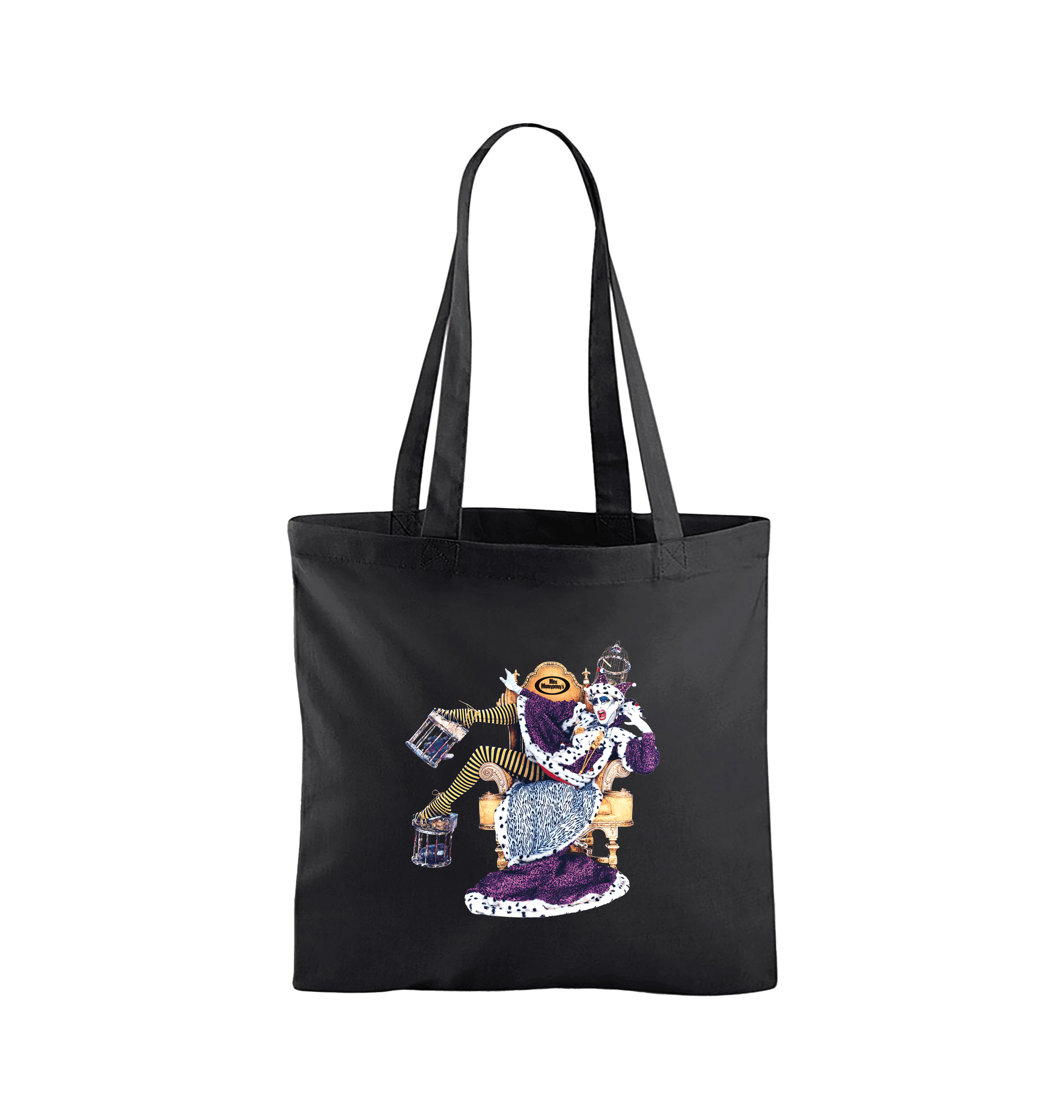 Miss Moneypenny's Clown Logo Print Tote Bag-Essential Republik-Essential Republik