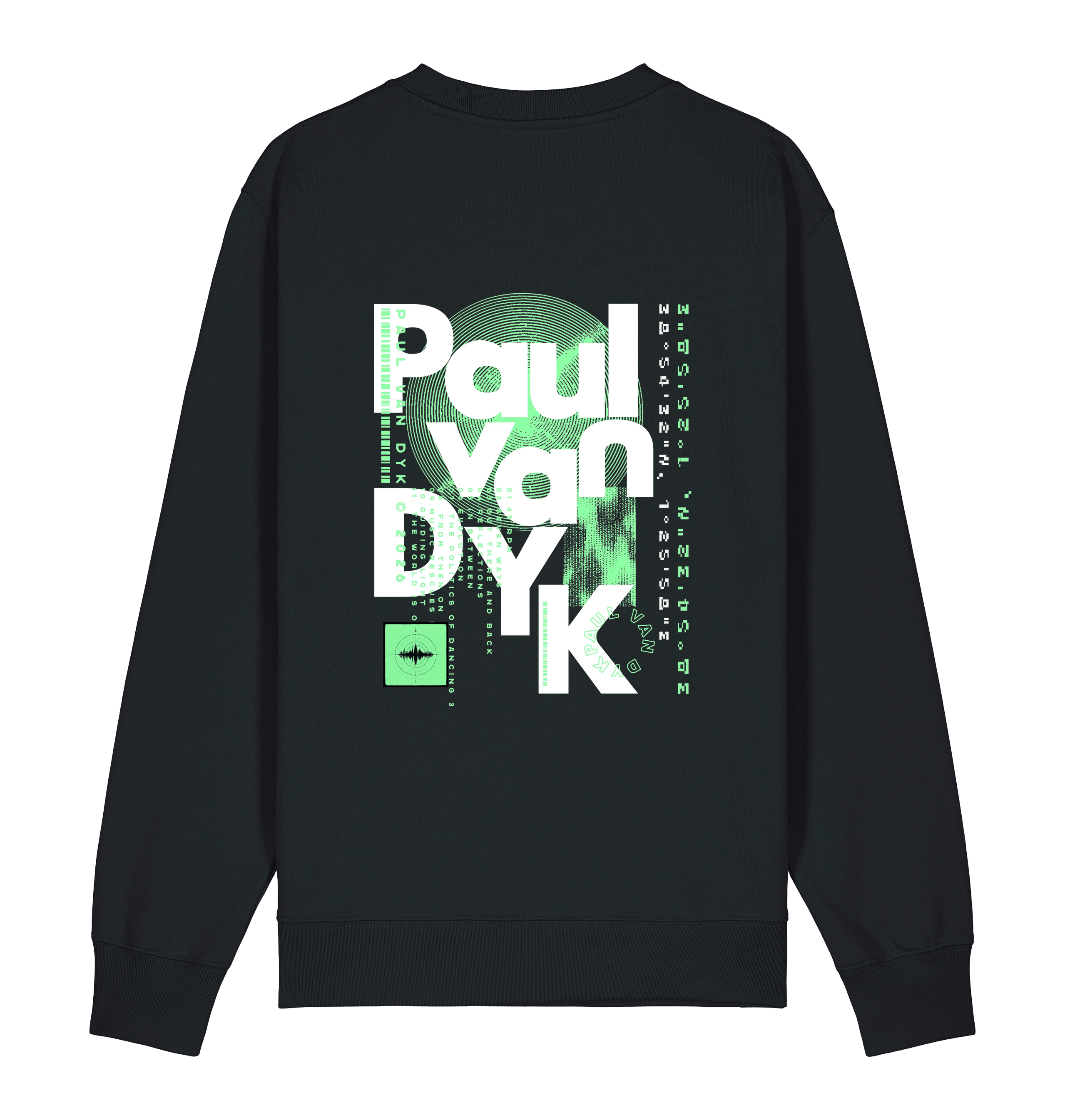 Paul Van Dyk mixed text unisex sweatshirt in black-Essential Republik-Essential Republik
