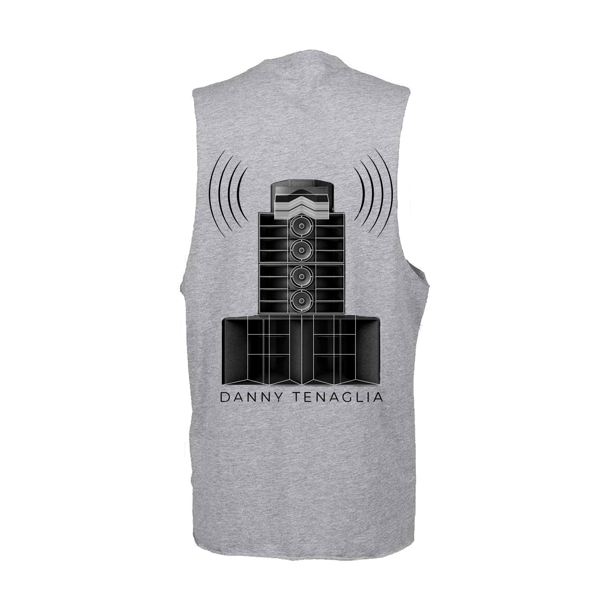 Danny Tenaglia STAX Speakers Print High Neck Slash Armhole Vest-Essential Republik-Essential Republik
