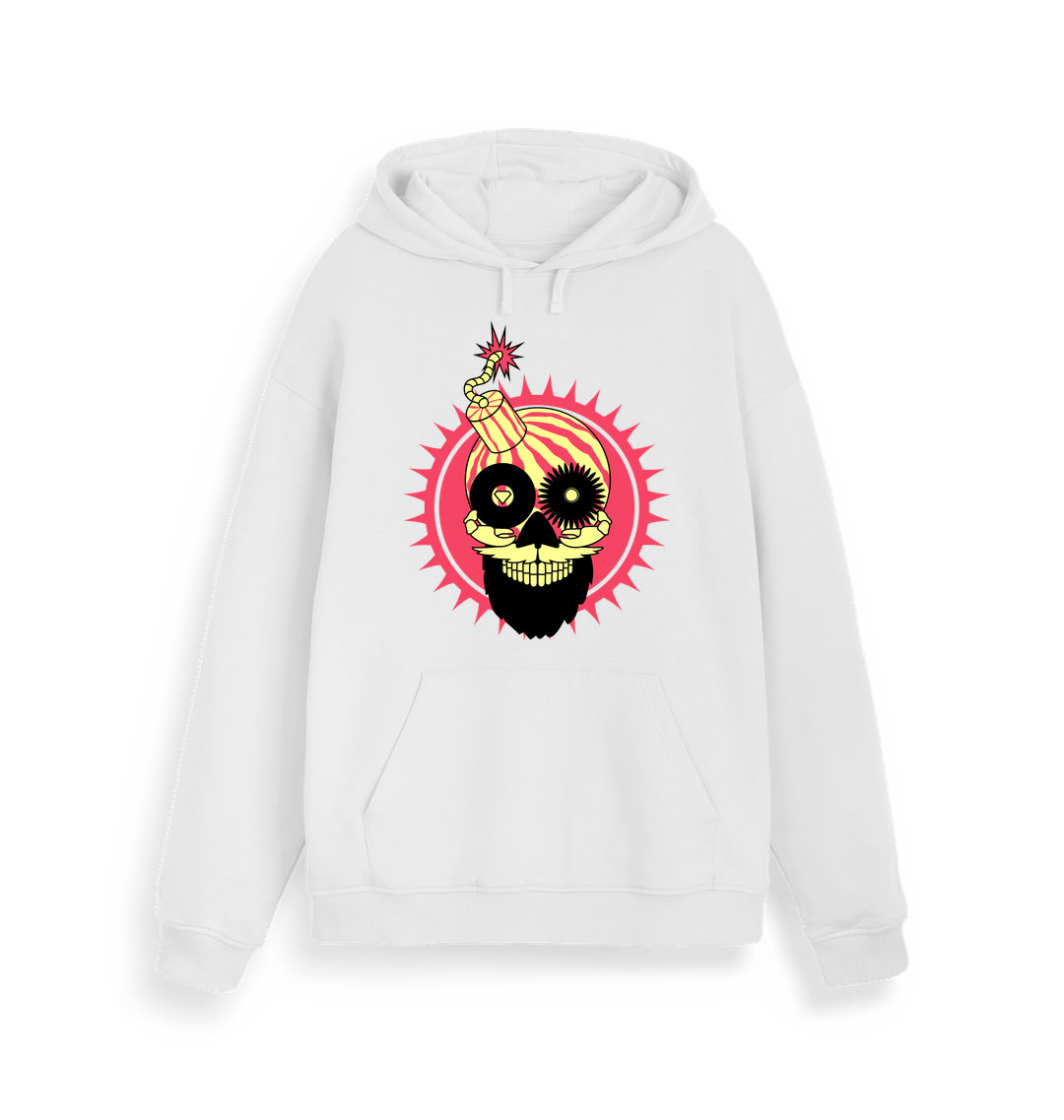 Melon Bomb Skull Logo Print Unisex Hoodie-Essential Republik-Essential Republik
