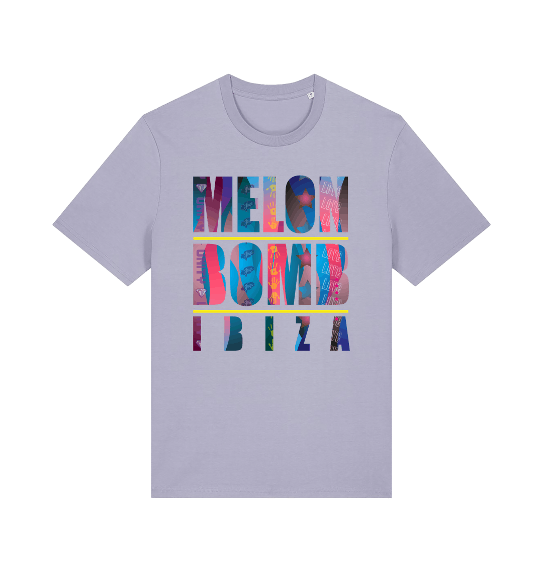 Melon Bomb Ibiza Logo Print Unisex Organic T Shirt-Essential Republik-Essential Republik