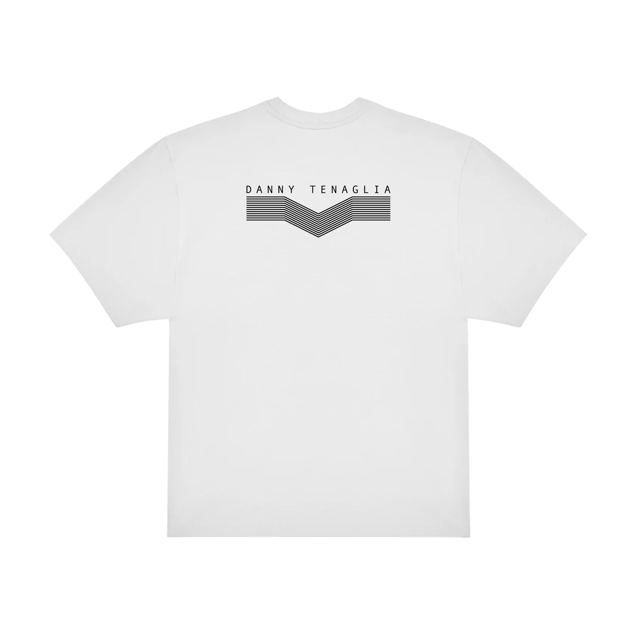 Danny Tenaglia STAX Stacked Logo Front And Back Print Unisex Oversized White T Shirt-Essential Republik-Essential Republik
